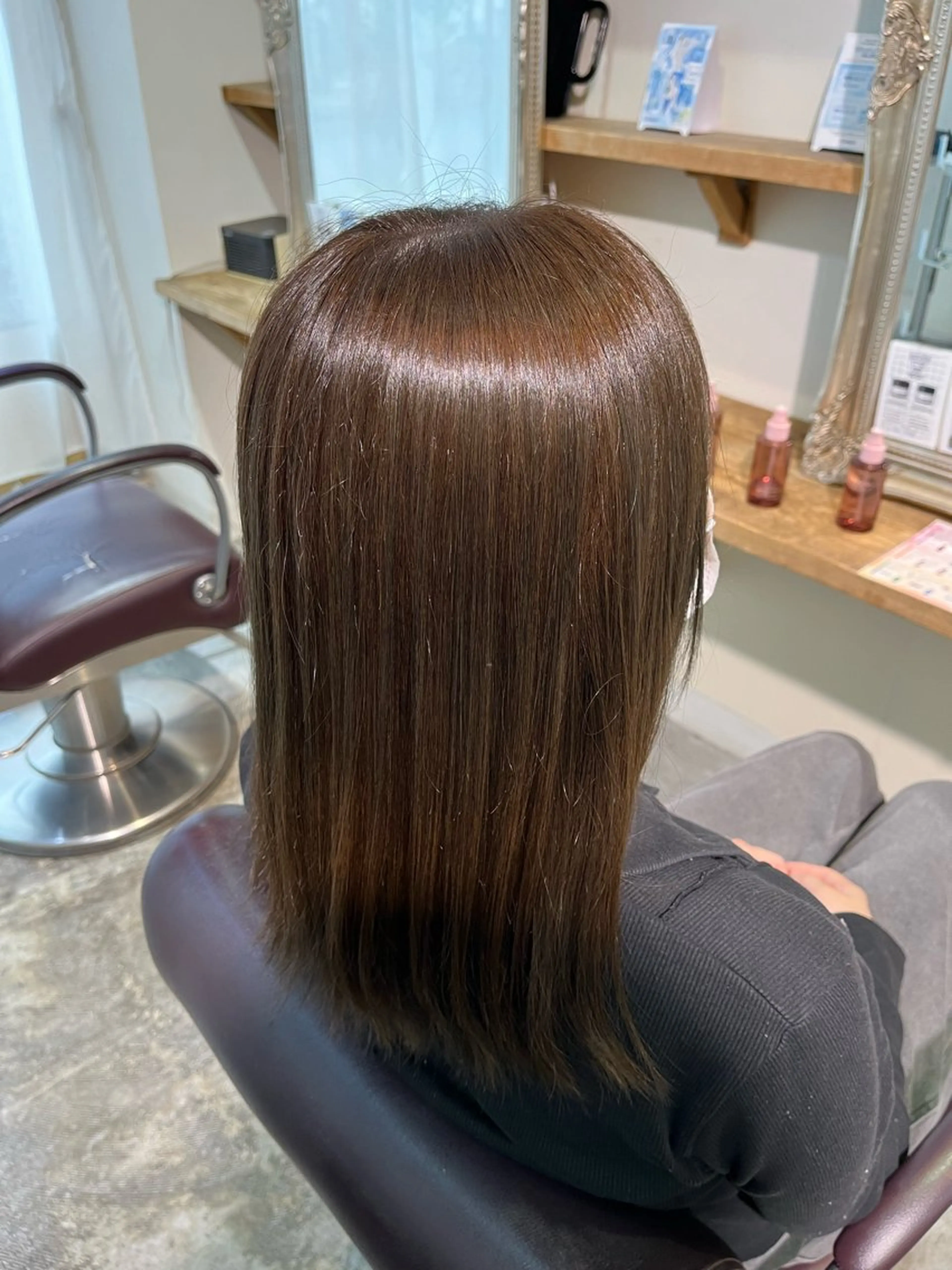 ロング カラー ヘアカラー トリートメント フェザーパーマ🌙 毛流れ yuzukiのヘアスタイル