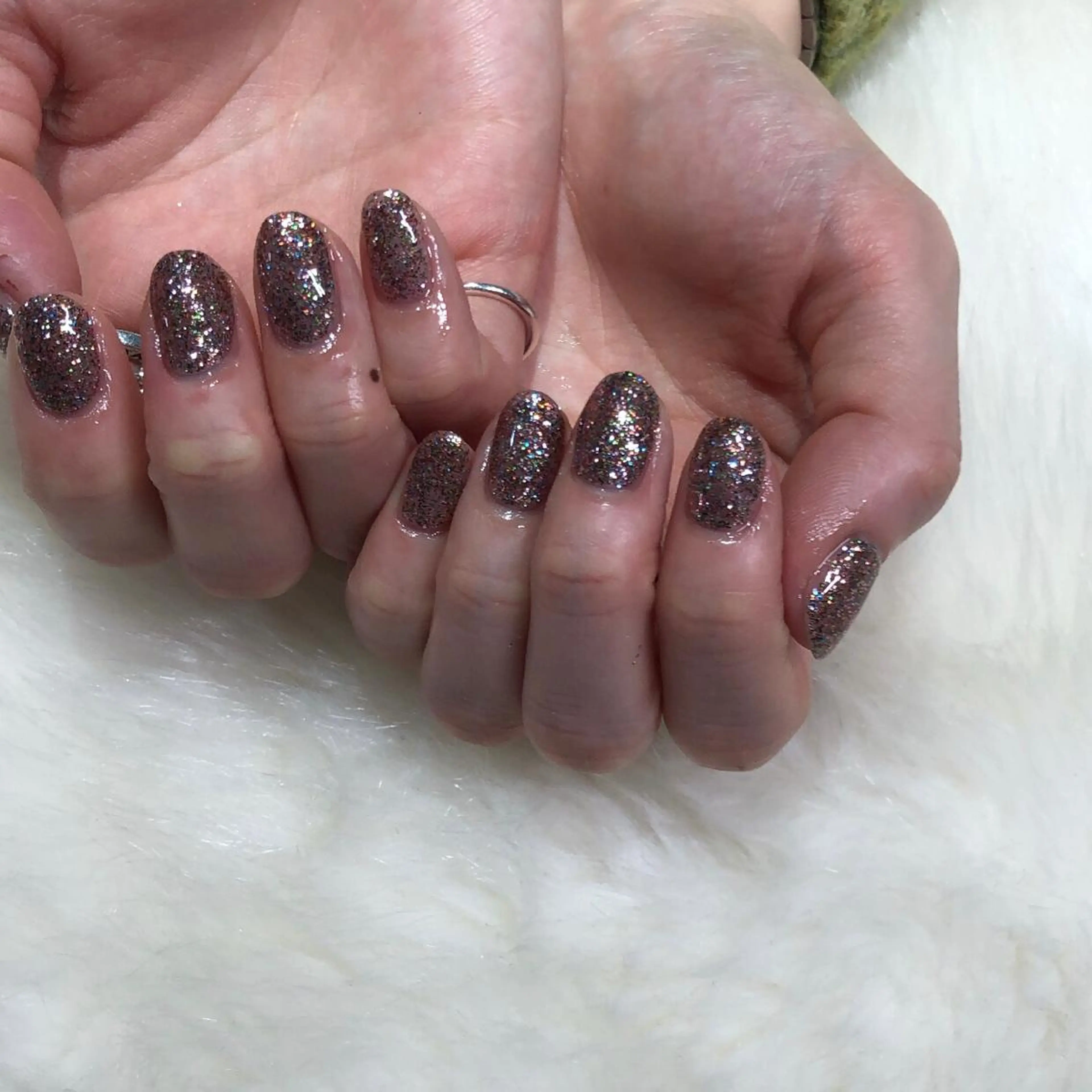 ネイル ラメ(グリッター) ハンドネイル フットネイル ハンドケア Nes.Nail所属・Miyagi Asamiのネイルデザイン