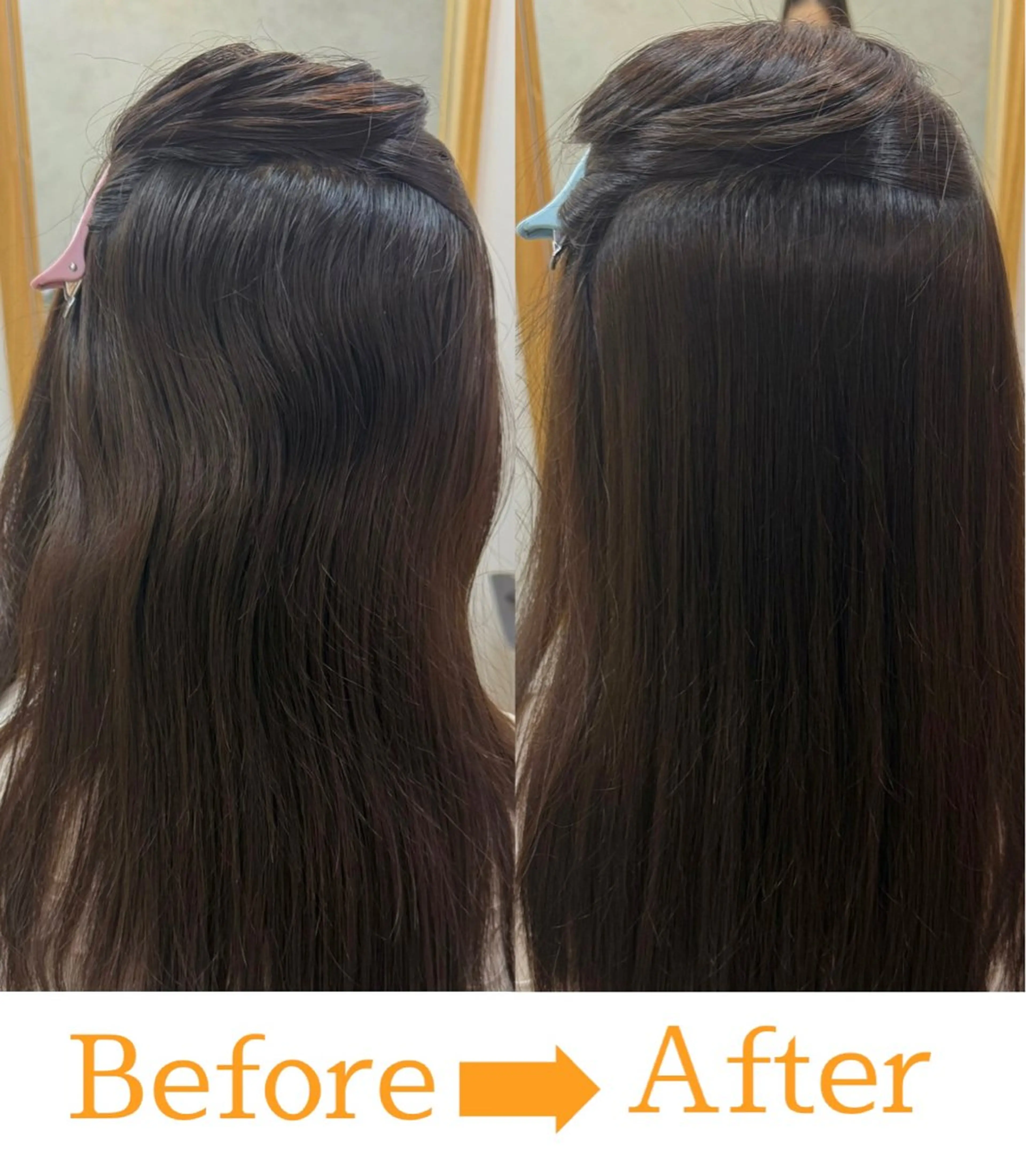 ロング 髪質改善 カット 縮毛矯正 沢登 穂乃香のヘアスタイル