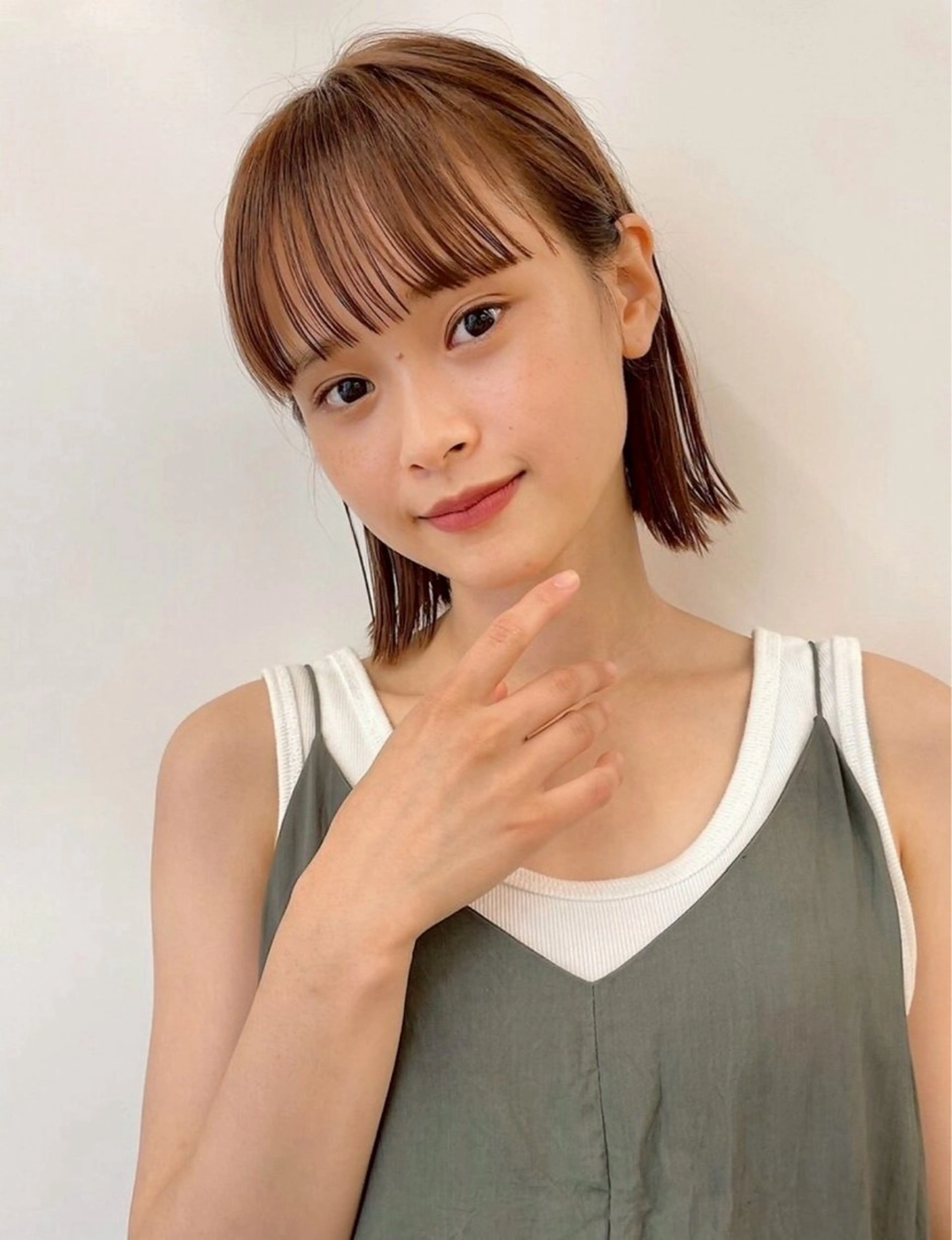 ショート ワンレンボブ ショートボブ アッシュ ボブ くびれヘア カット トリートメント sand PALCE 仙台店所属・🎴イトウユウ🎴 ボブ/仙台のヘアスタイル