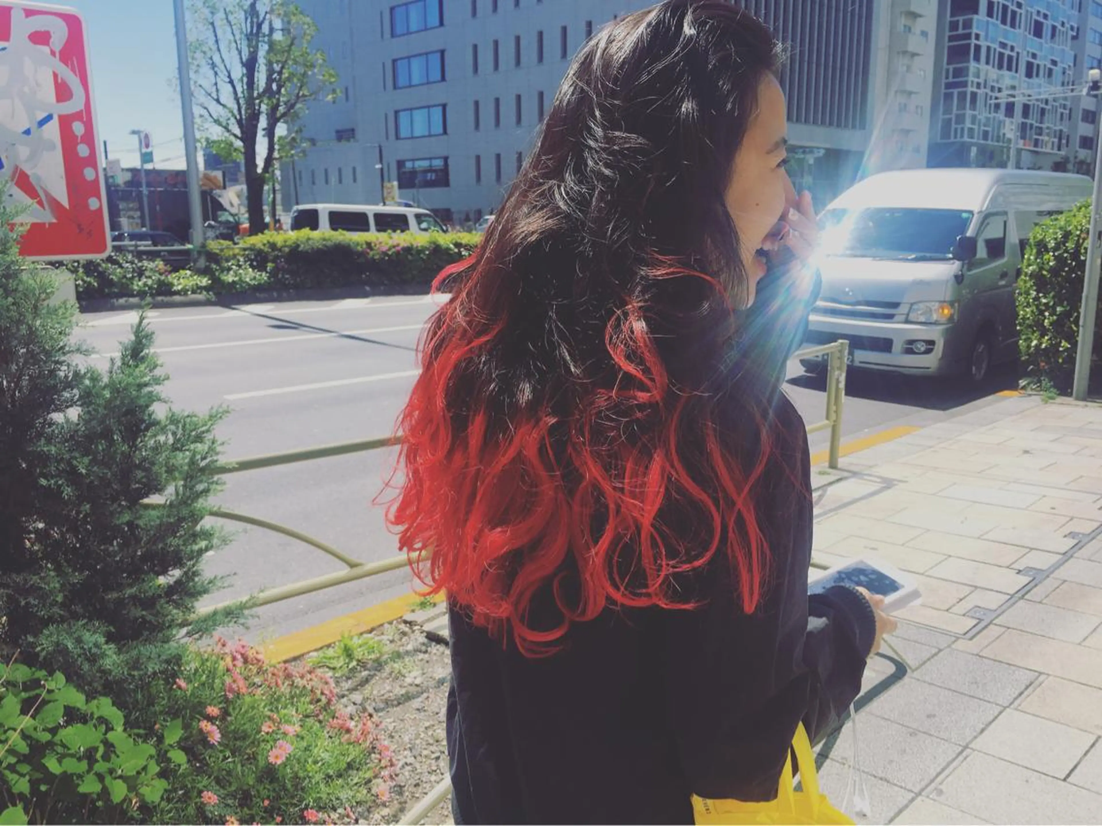 ロング カラー ボブ／レイヤー／艶 🦕risa  森下のヘアスタイル