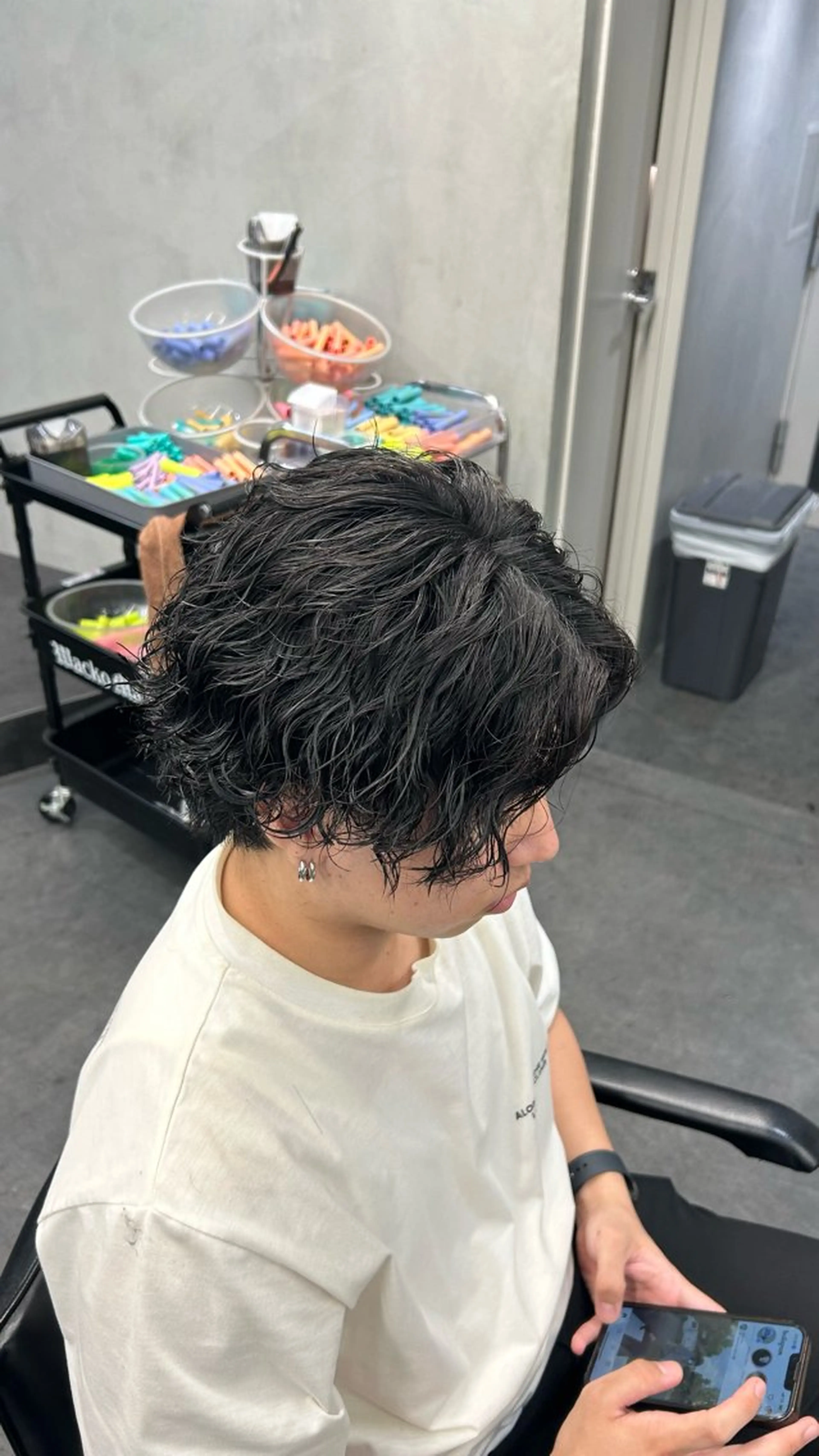 パーマ メンズ 藤平海音/fifth PARKのヘアスタイル