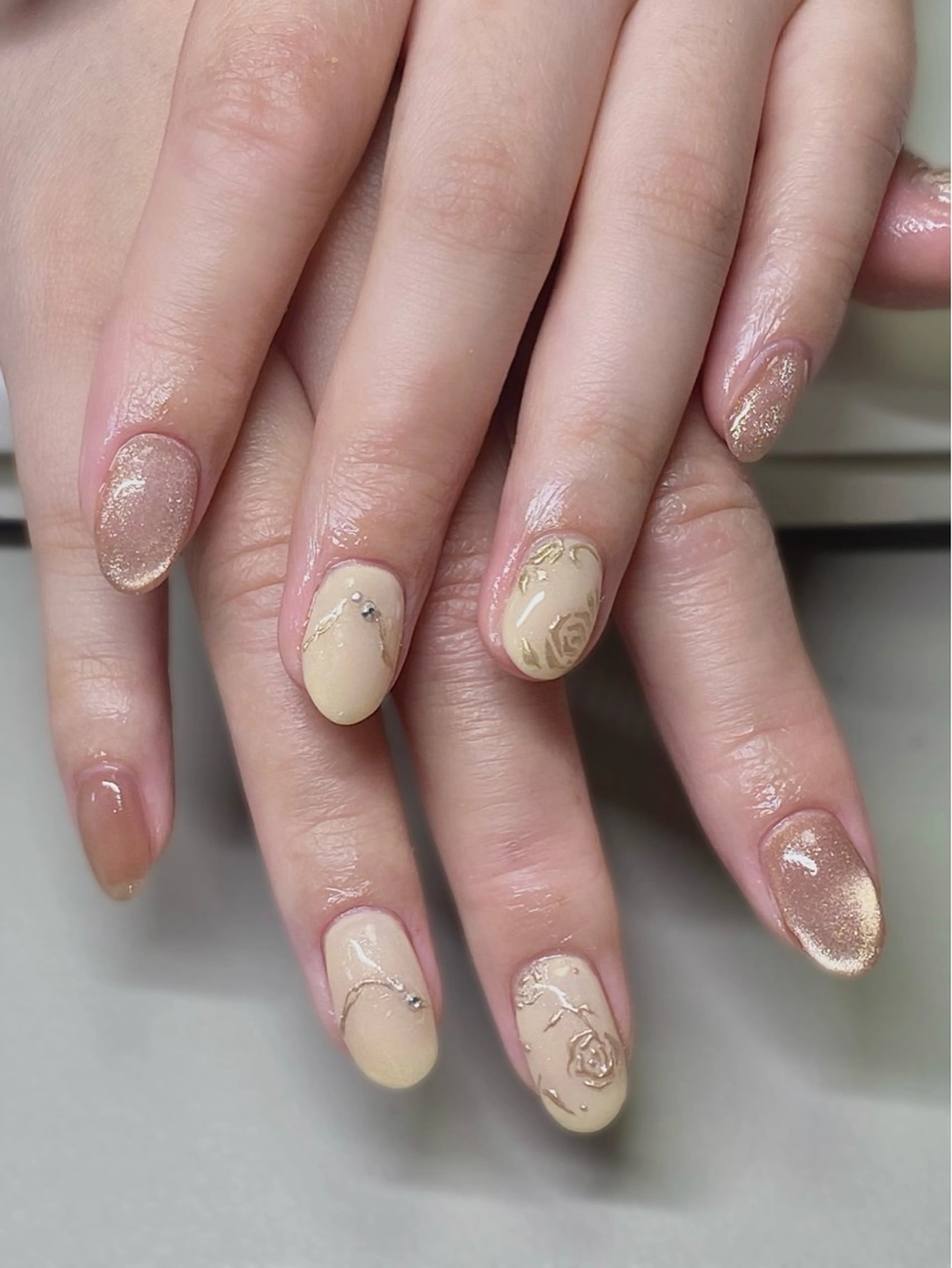 ネイル マグネットネイル シンプルネイル Millé nail(ミレネイル)所属・Millé nail /MIKUのネイルデザイン