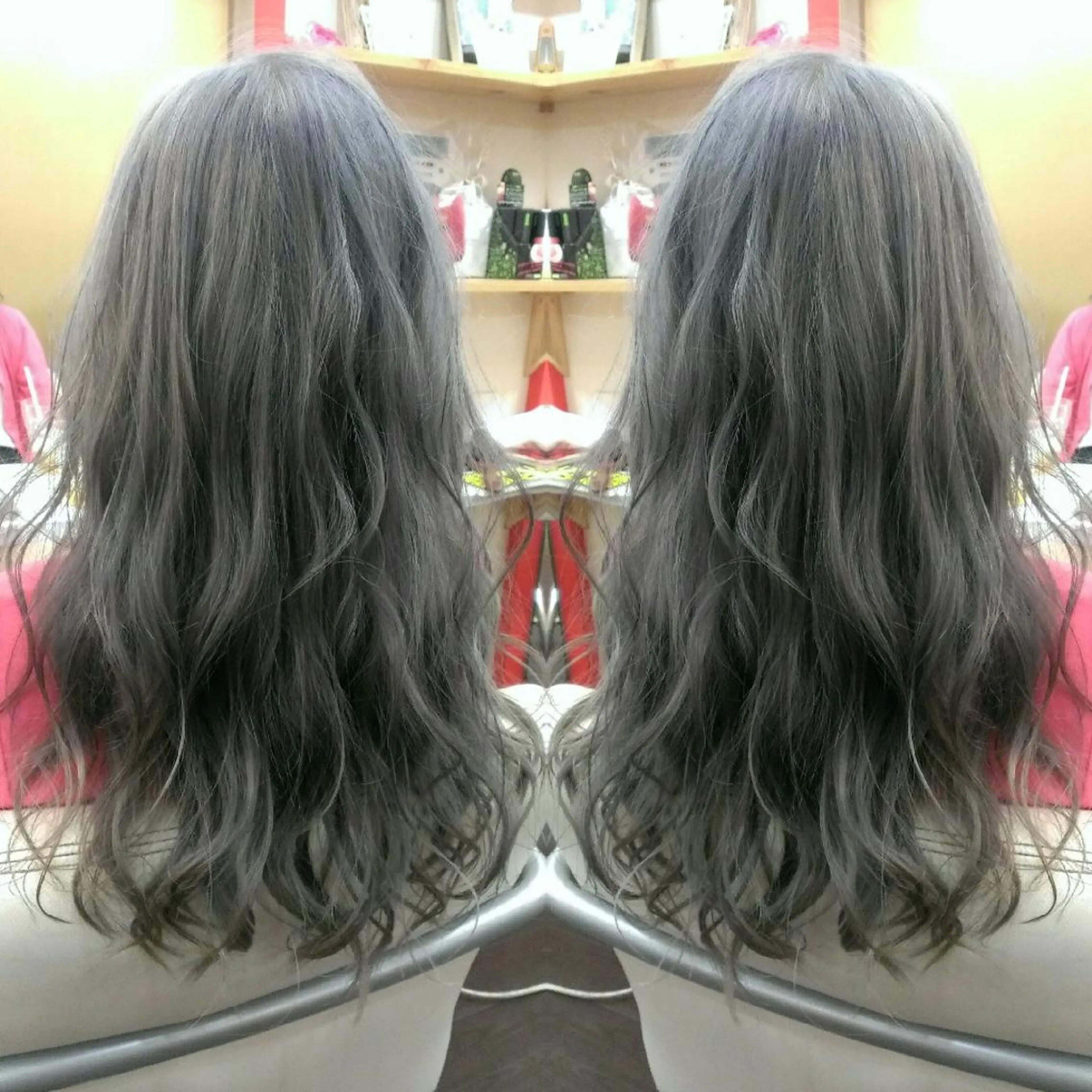 セミロング カラー 植田 /エクステ /ブリーチ/髪質改善のヘアスタイル