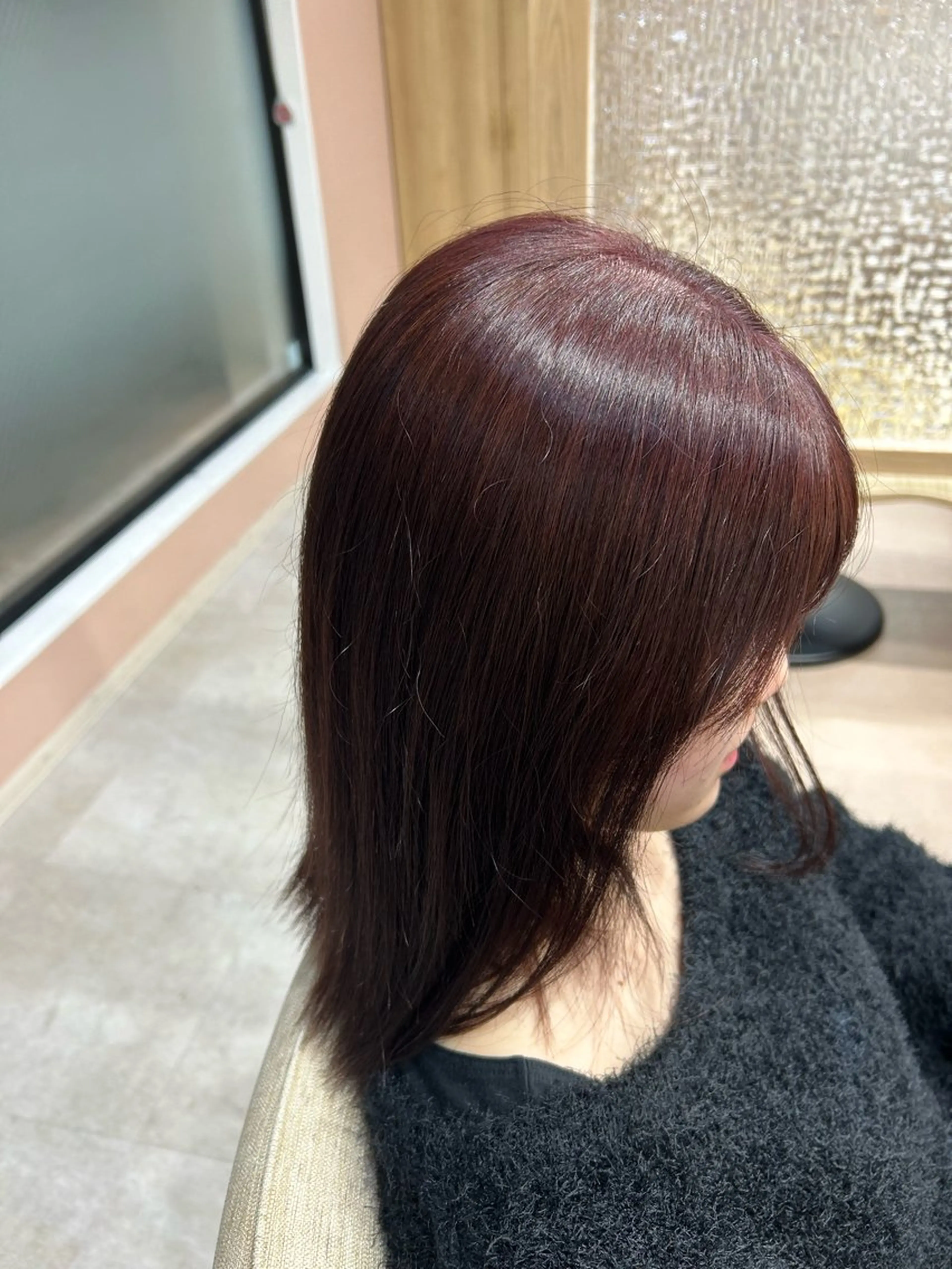 ミディアム カラー ブリーチ ダブルカラー ブリーチなしカラー ピンクカラー カット ヘアカラー トリートメント 韓国風￤髪質改善 🍒Akane🍒のヘアスタイル