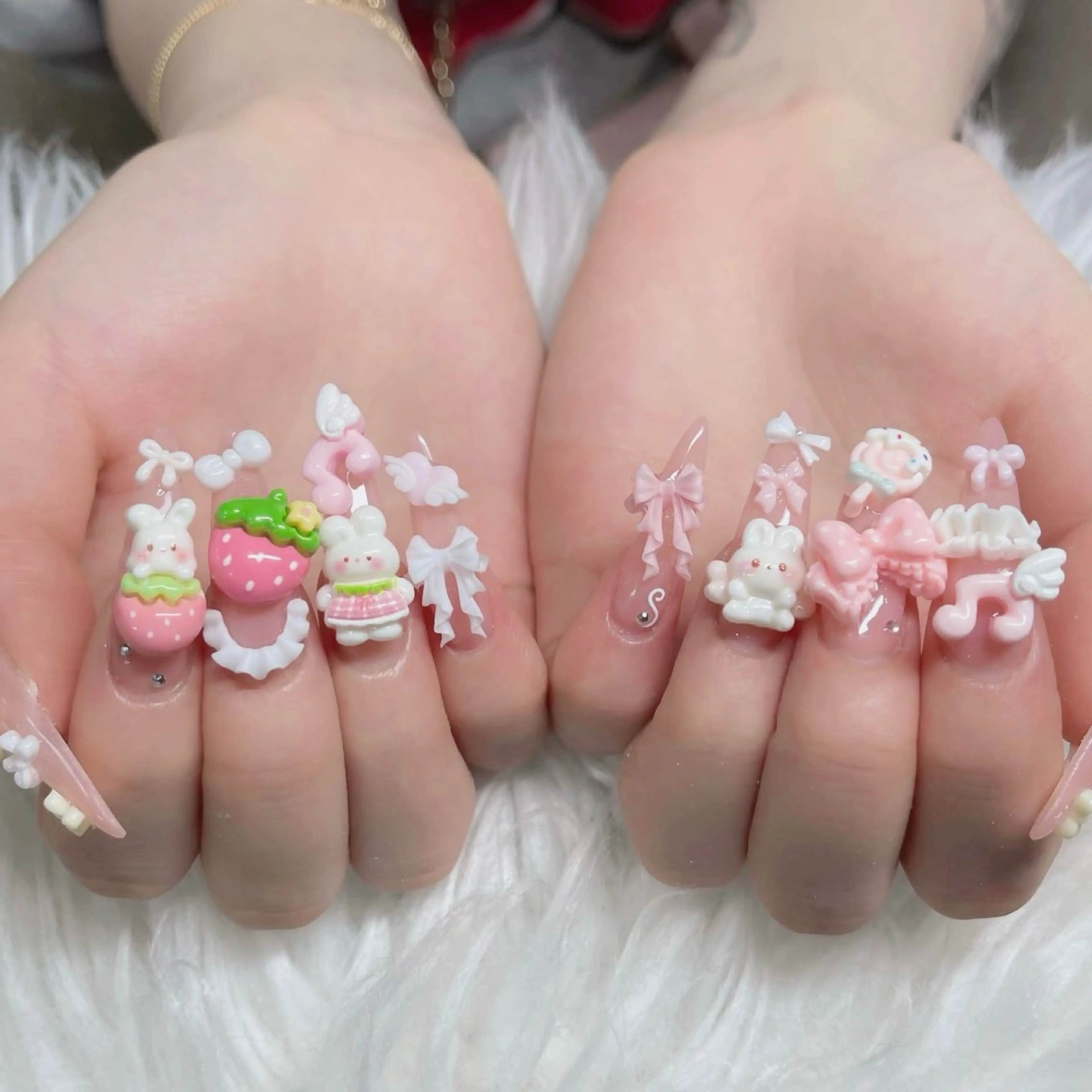 ネイル フットネイル フレンチネイル グラデーション 韓国ネイル ロングネイル ハンドネイル Hani Nail Salonのネイルデザイン