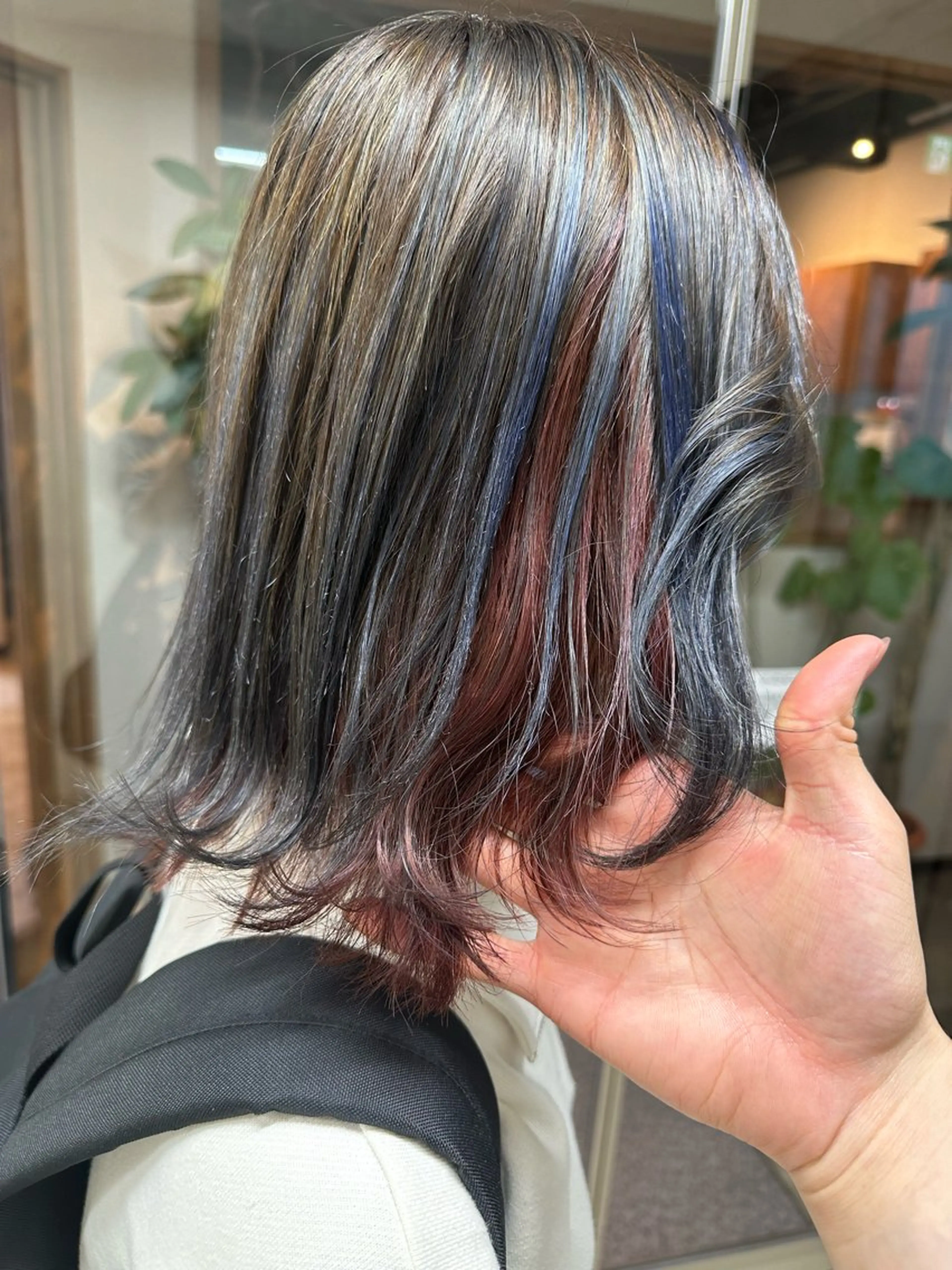 ミディアム カラー カット ヘアカラー トリートメント ヘッドスパ 髪質改善&ストレート ✂︎鈴木青樹のヘアスタイル