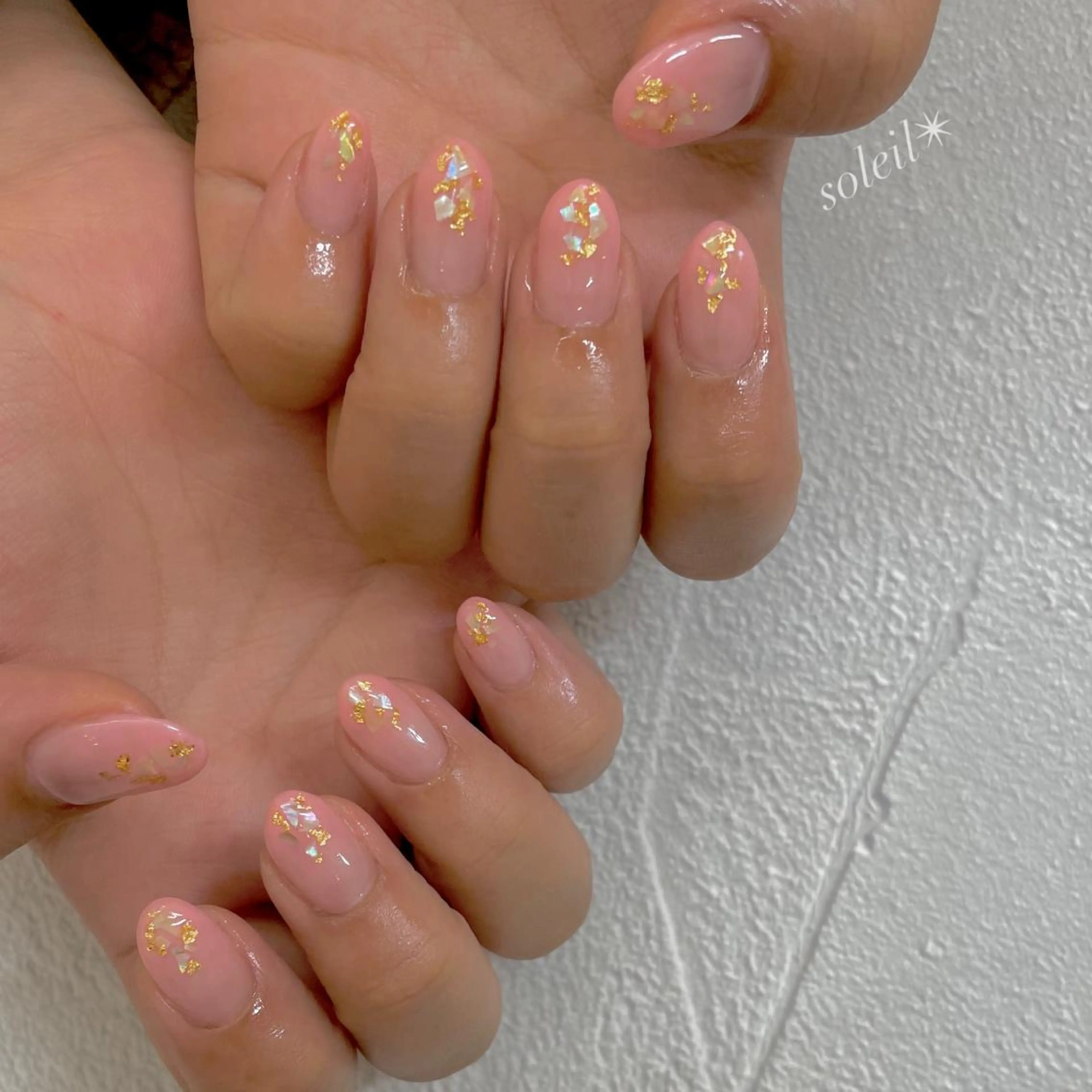 ネイル フラッシュネイル ジェルネイル グラデーション ミラーネイル ニュアンスネイル 粟津 美紀のネイルデザイン