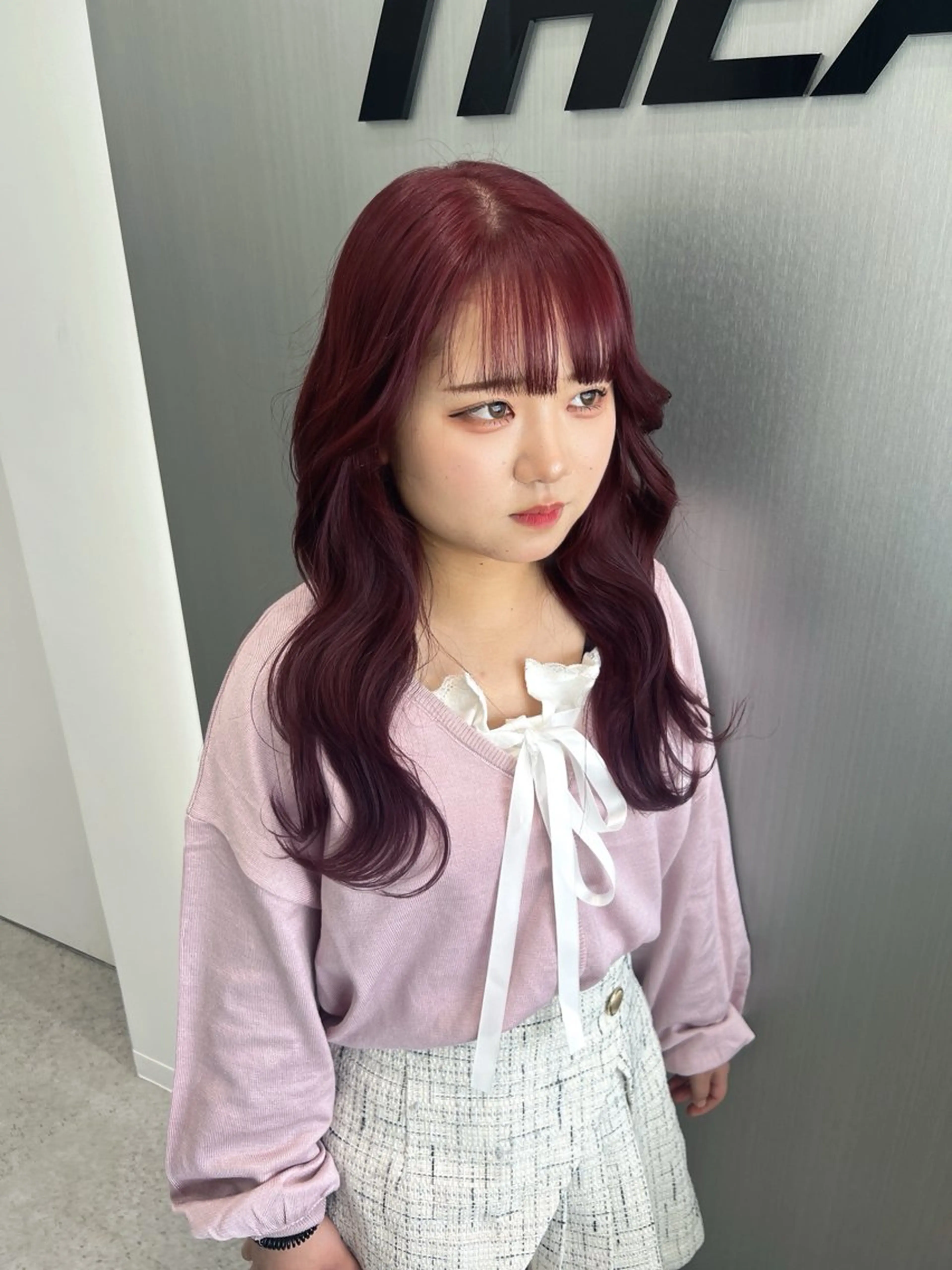 ロング カラー ヘアカラー 暗髪🩶ラベンダー/ ブルー/ユウナ🤍のヘアスタイル