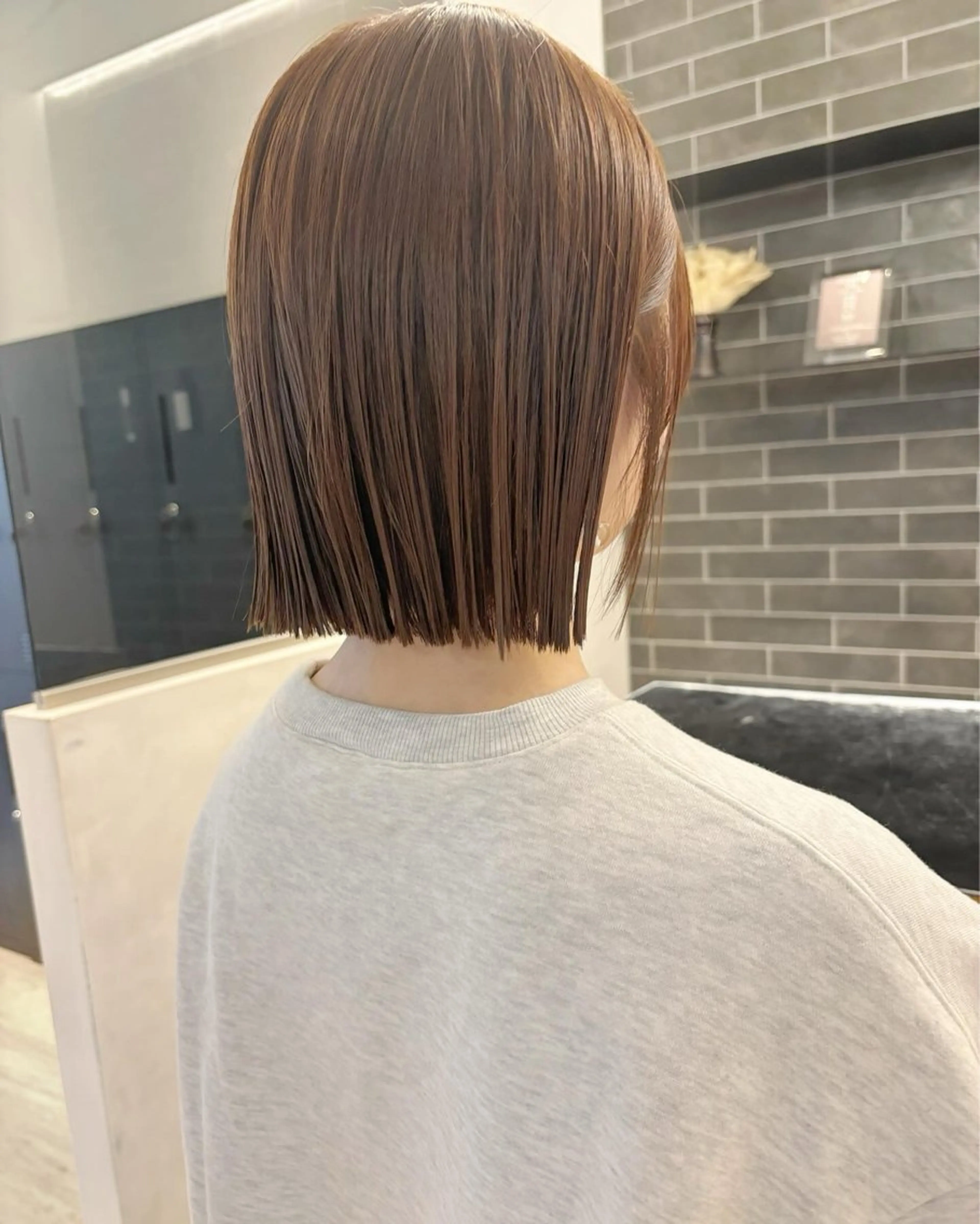 ミディアム 切りっぱなしボブ/ ショート/カエ🌛のヘアスタイル