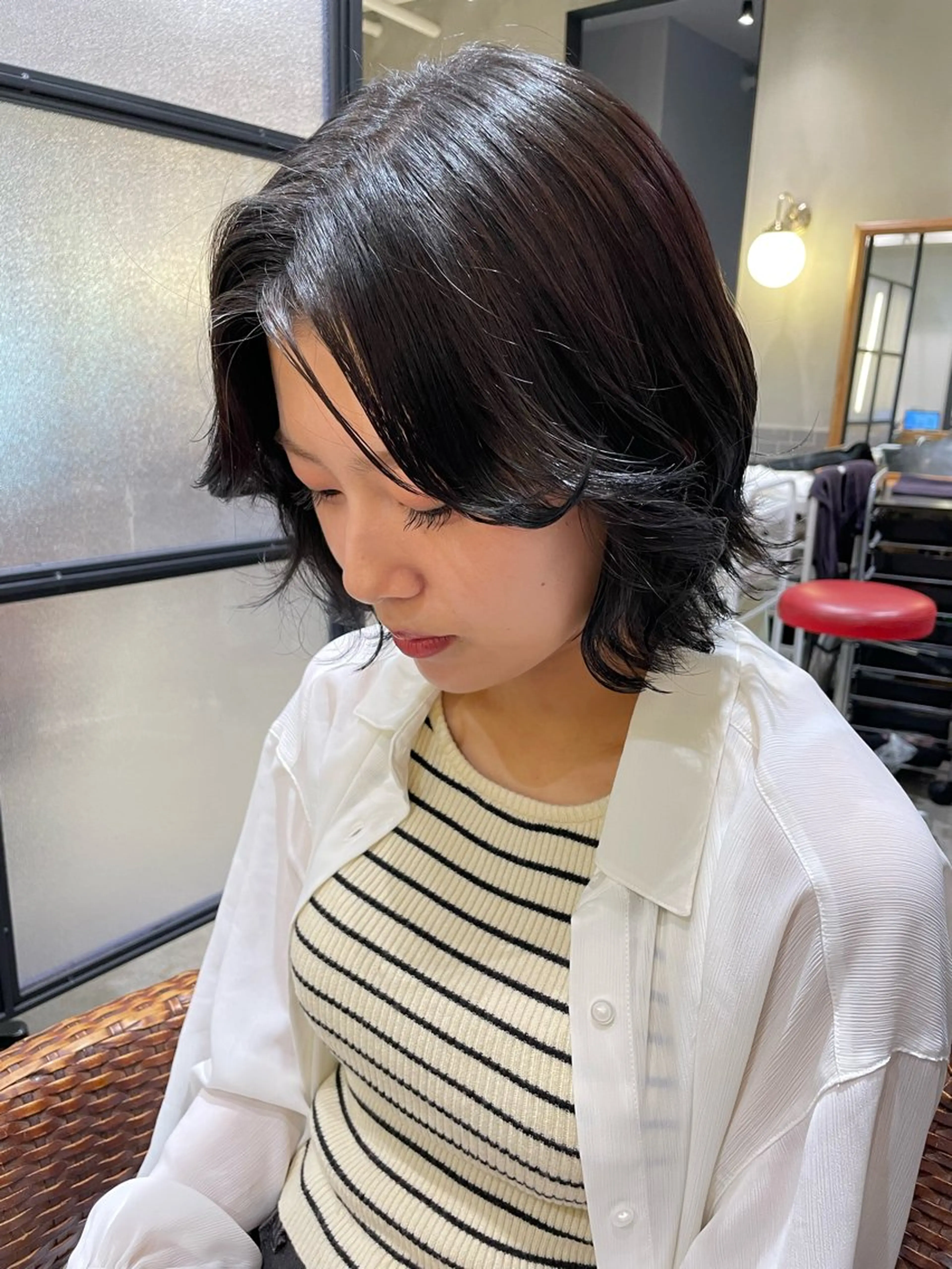 ミディアム カラー ヘアアレンジ 暖色カラー🤎Red Neo　meiのヘアスタイル