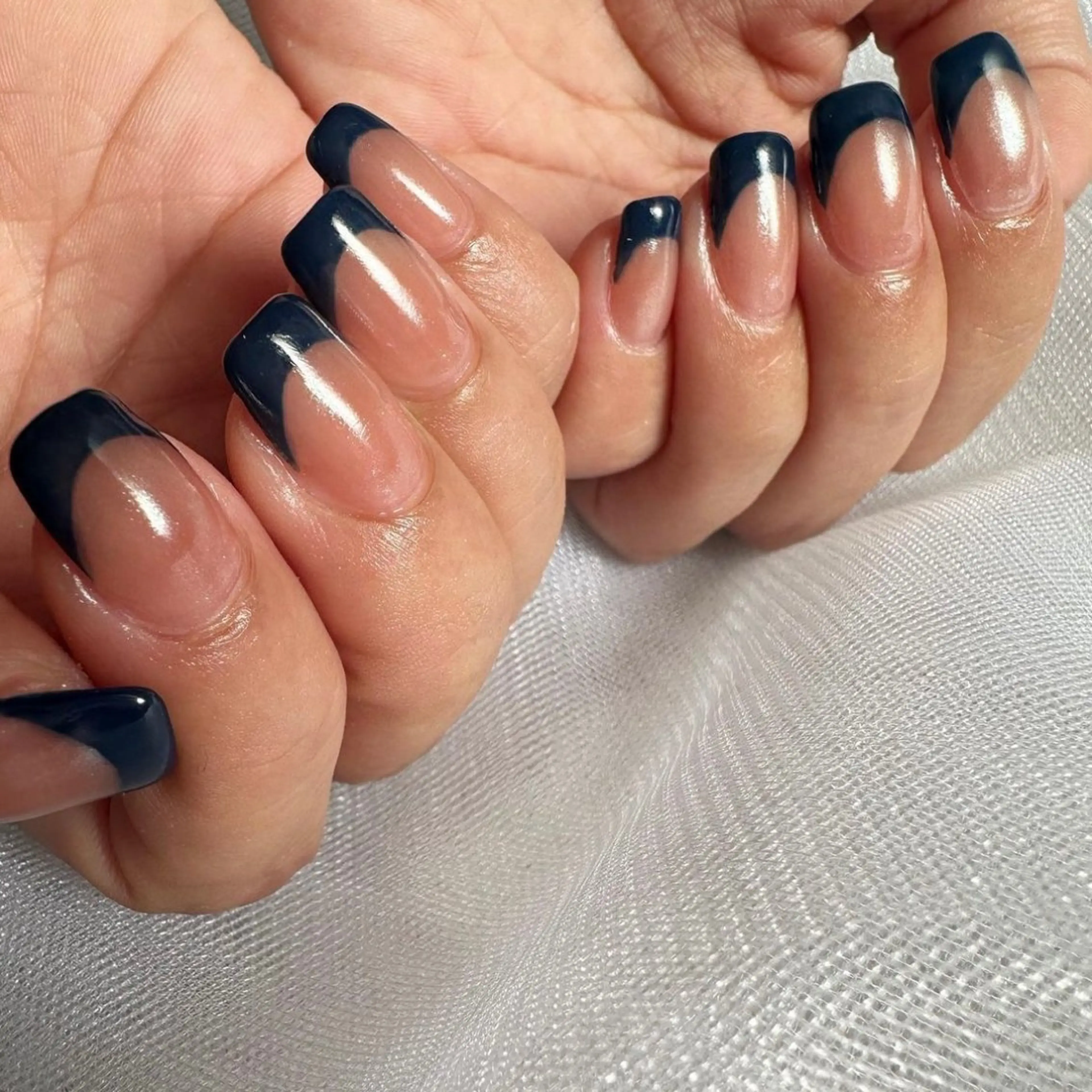 ネイル クリアネイル フレンチネイル 氷ネイル・うるうるネイル 韓国ネイル ミラーネイル 🪞KAPE NAIL 🪞のネイルデザイン