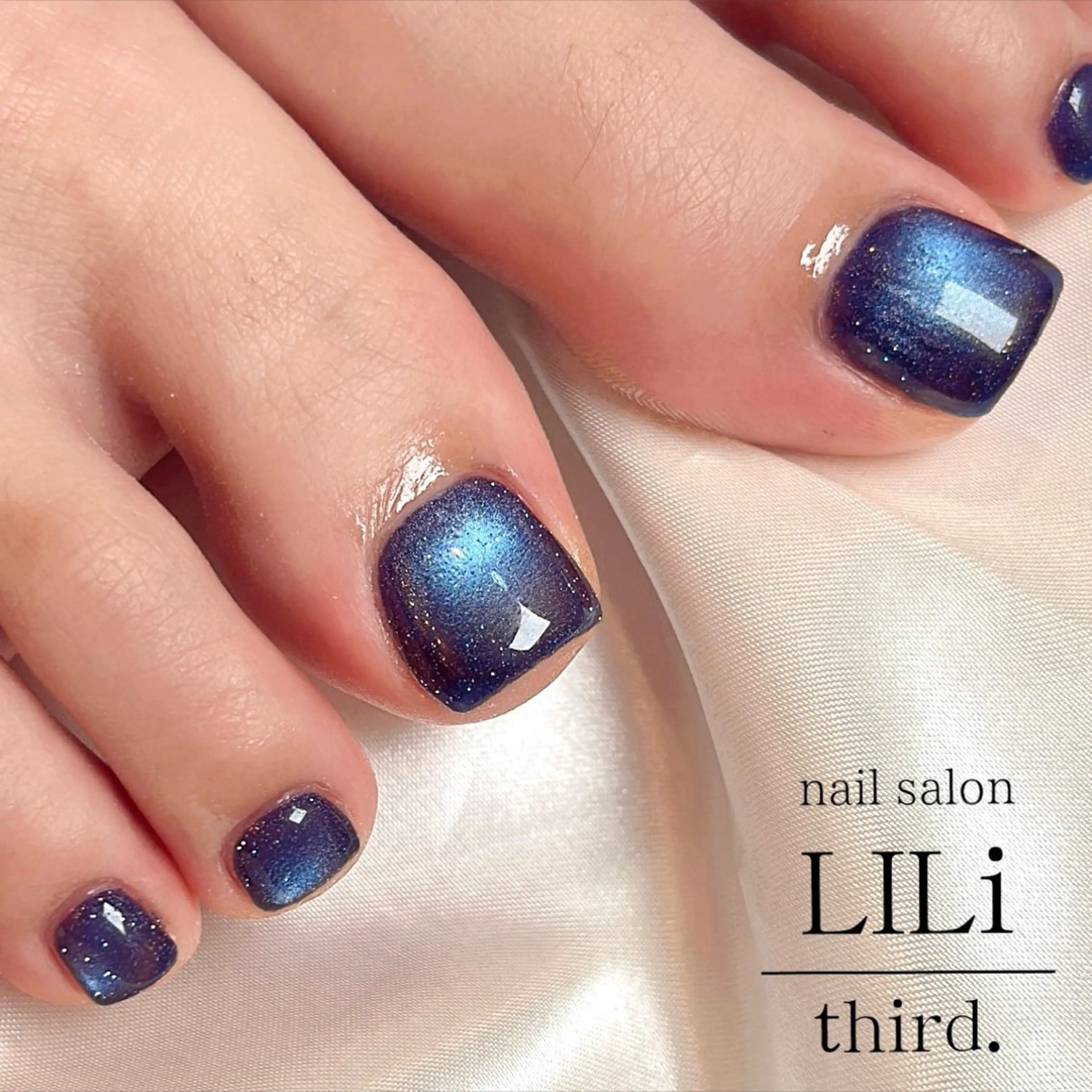 ネイル フラッシュネイル フラッシュマグ マグネットネイル フットネイル nail salon LILi third.所属・Saya ᵕ̈*のネイルデザイン