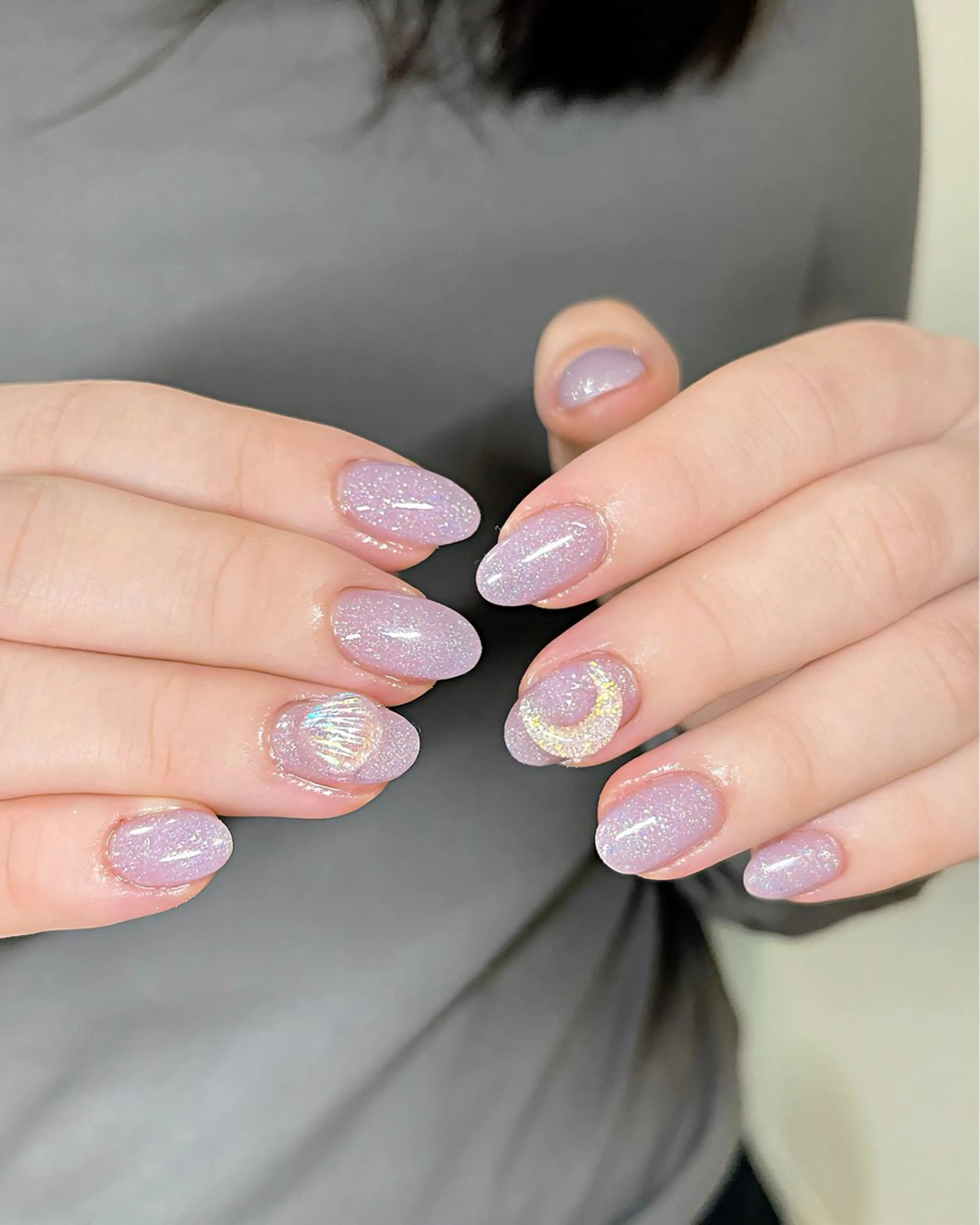 ネイル グラデーション ハート ホログラムネイル ニュアンスネイル 春ネイル ハンドネイル ハンドケア 🫧OPELIA NAIL渋谷🫧のネイルデザイン