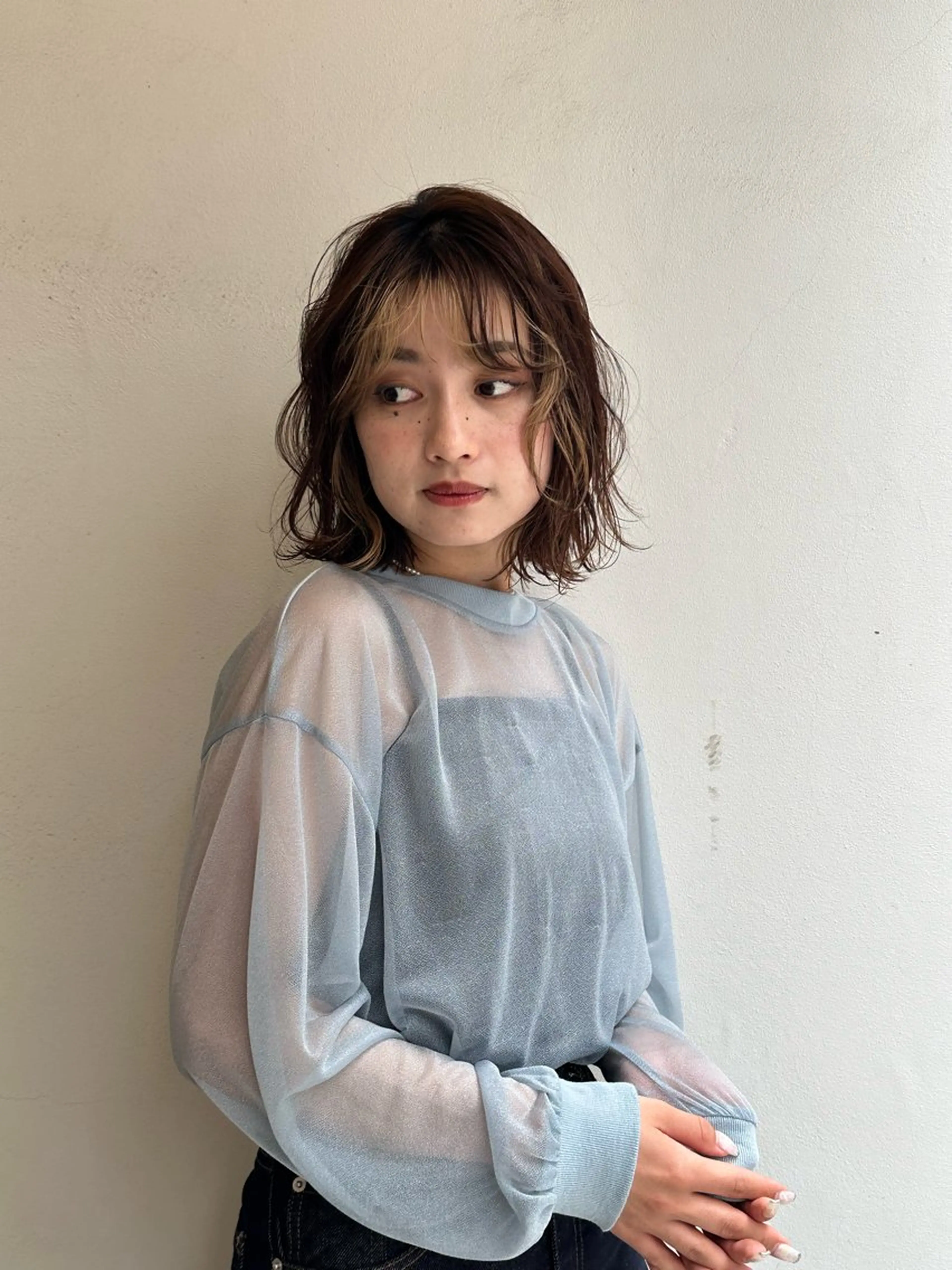 ミディアム パーマ ミディアムパーマ 小河 穂香のヘアスタイル