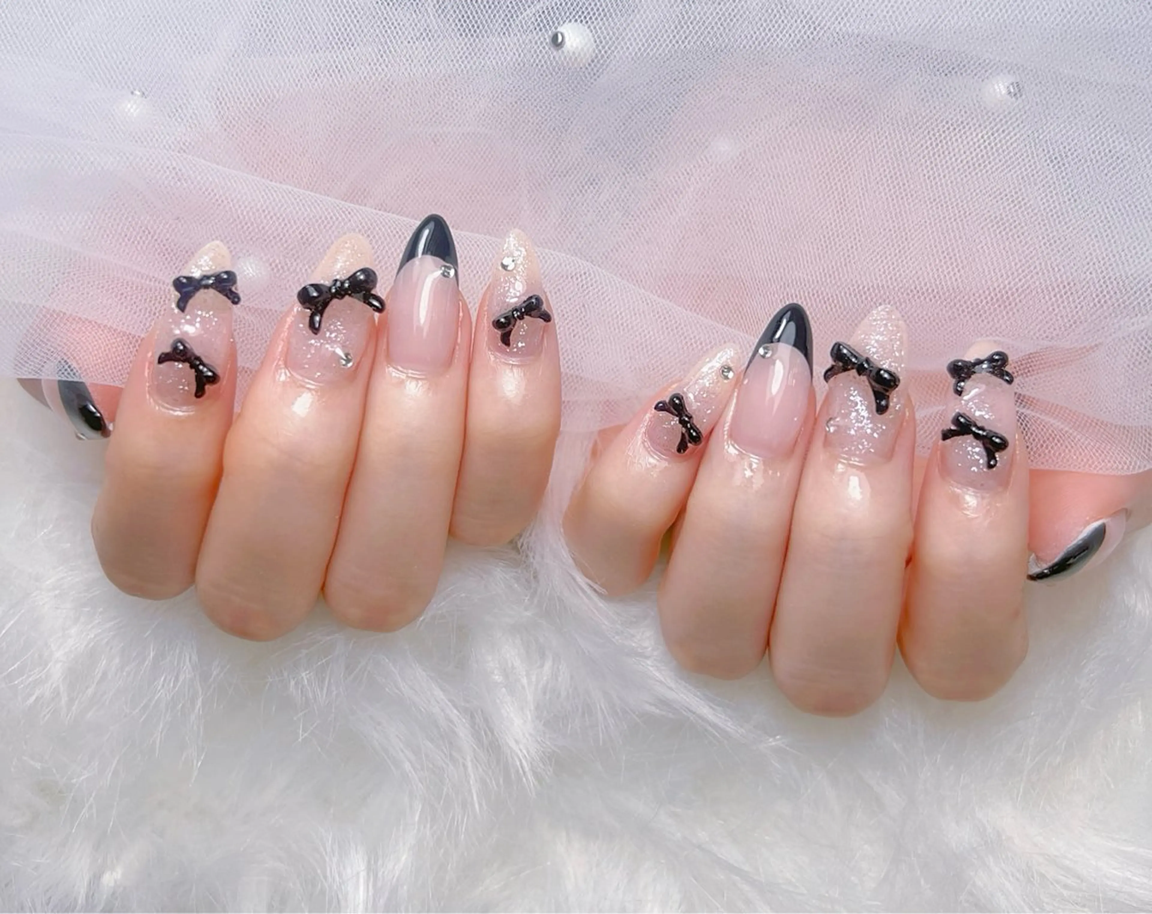 ネイル アートネイル オーロラネイル チークネイル 長さ出し フットネイル Miya_nail所属・Miya _nailのネイルデザイン