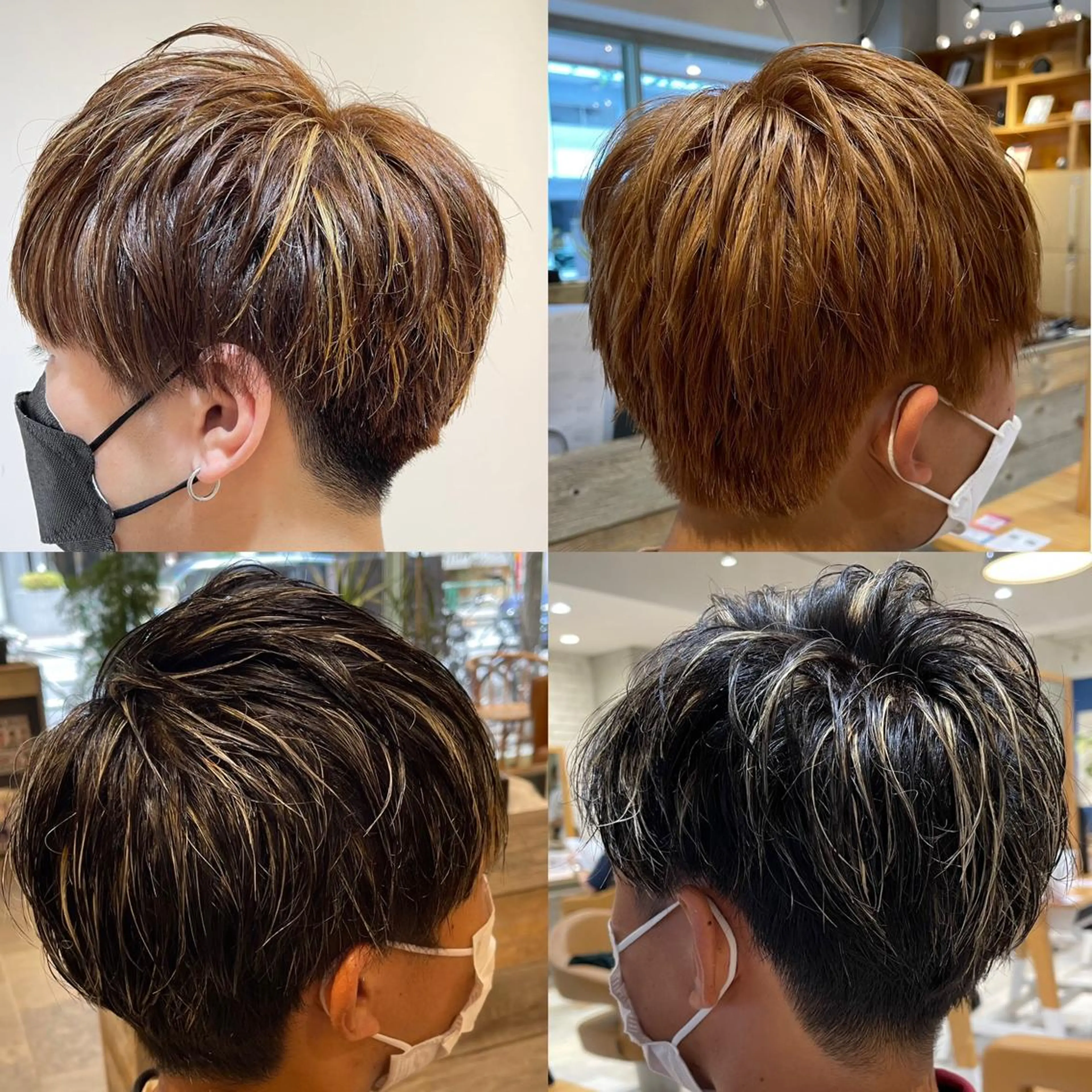 ショート メンズ ヘアカラー 艶髪カラー/透明感 美髪/白髪/ﾑﾅｶﾀのヘアスタイル