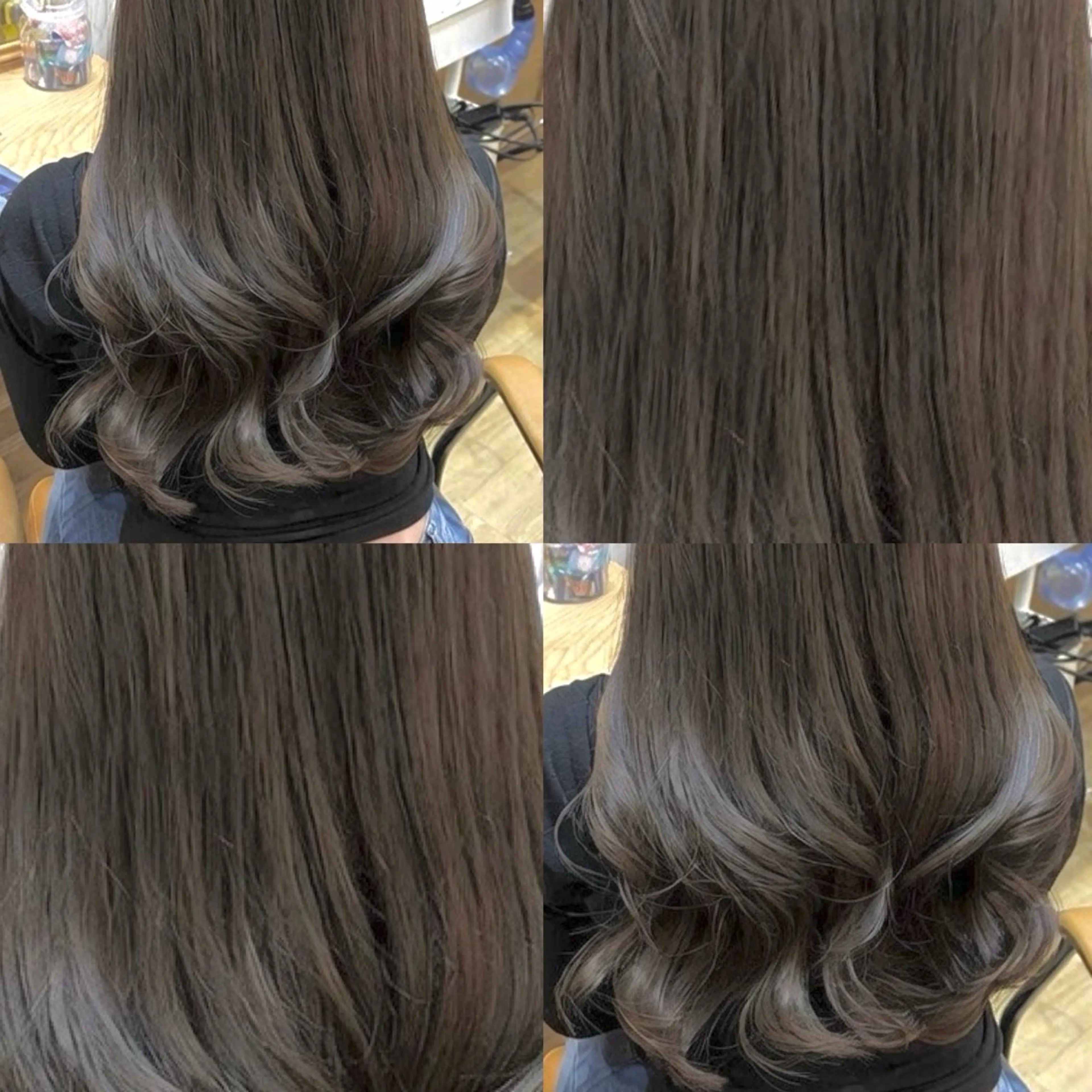 ロング カラー ヘアカラー トリートメント 👑髪質改善wカラー /ハイトーン/アユカのヘアスタイル