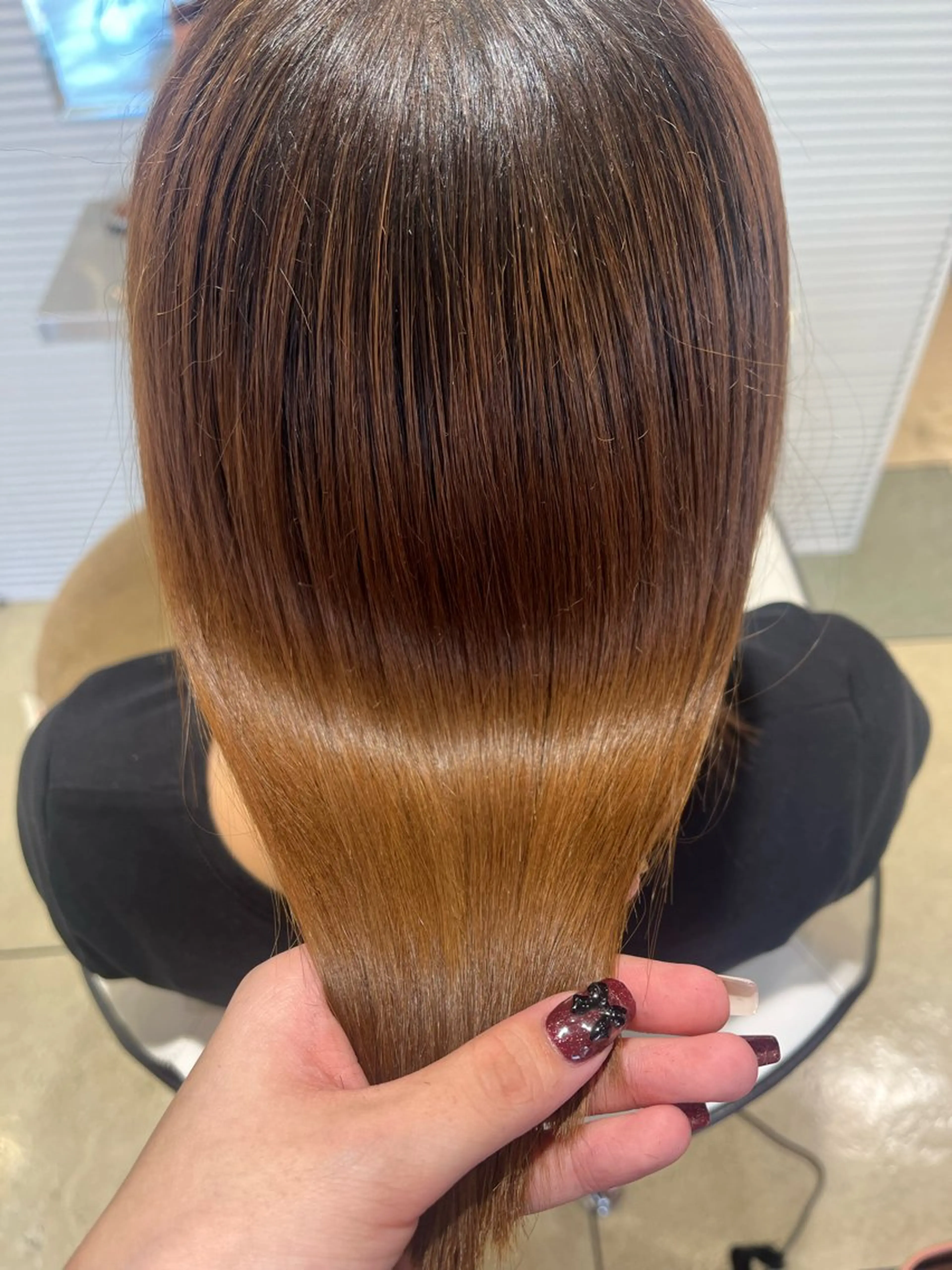 ミディアム カット トリートメント ベージュカラー⌇﻿ くびれヘア.𐙚心音のヘアスタイル