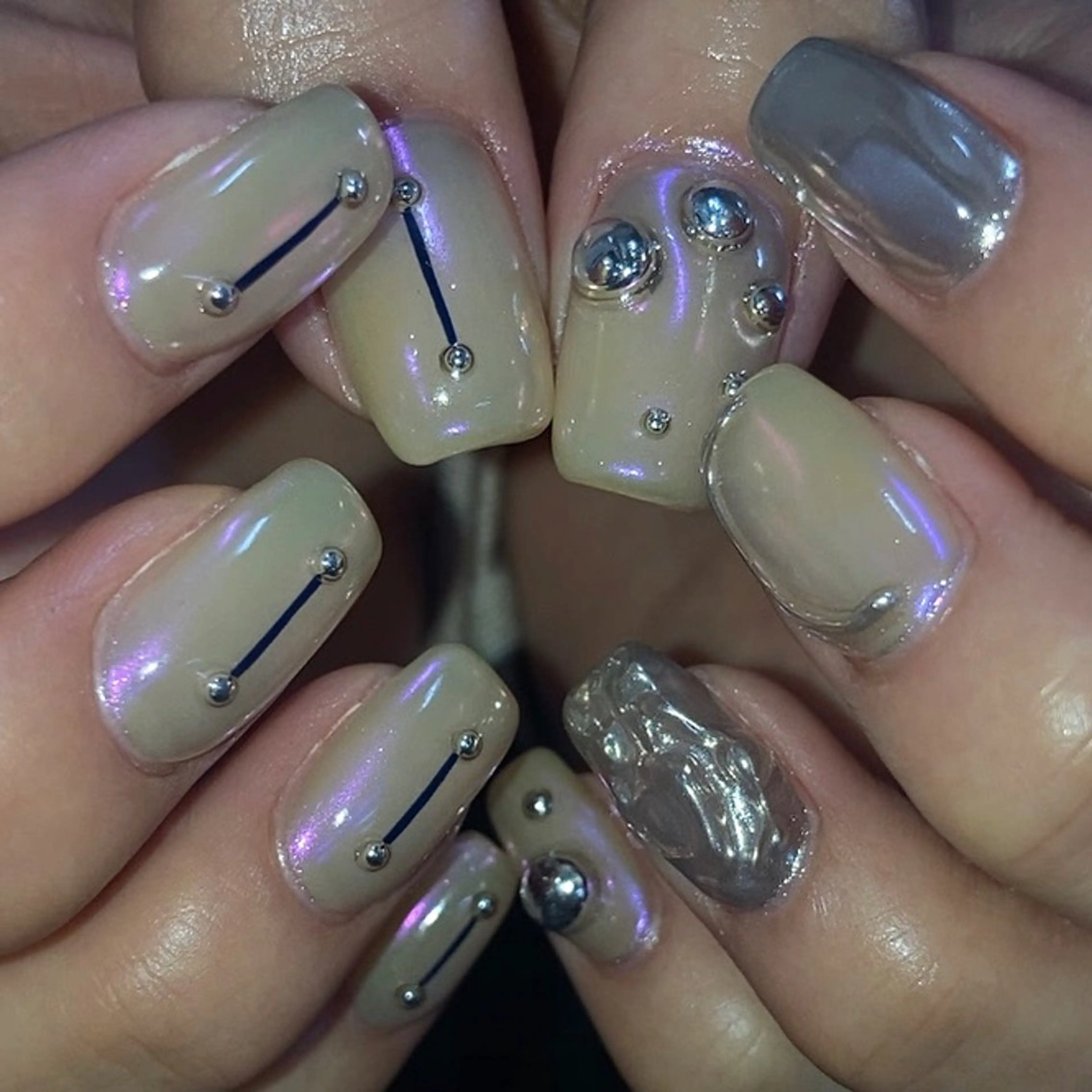 ネイル ハンドネイル フットネイル kana/モード ・グランジ໒꒱のネイルデザイン