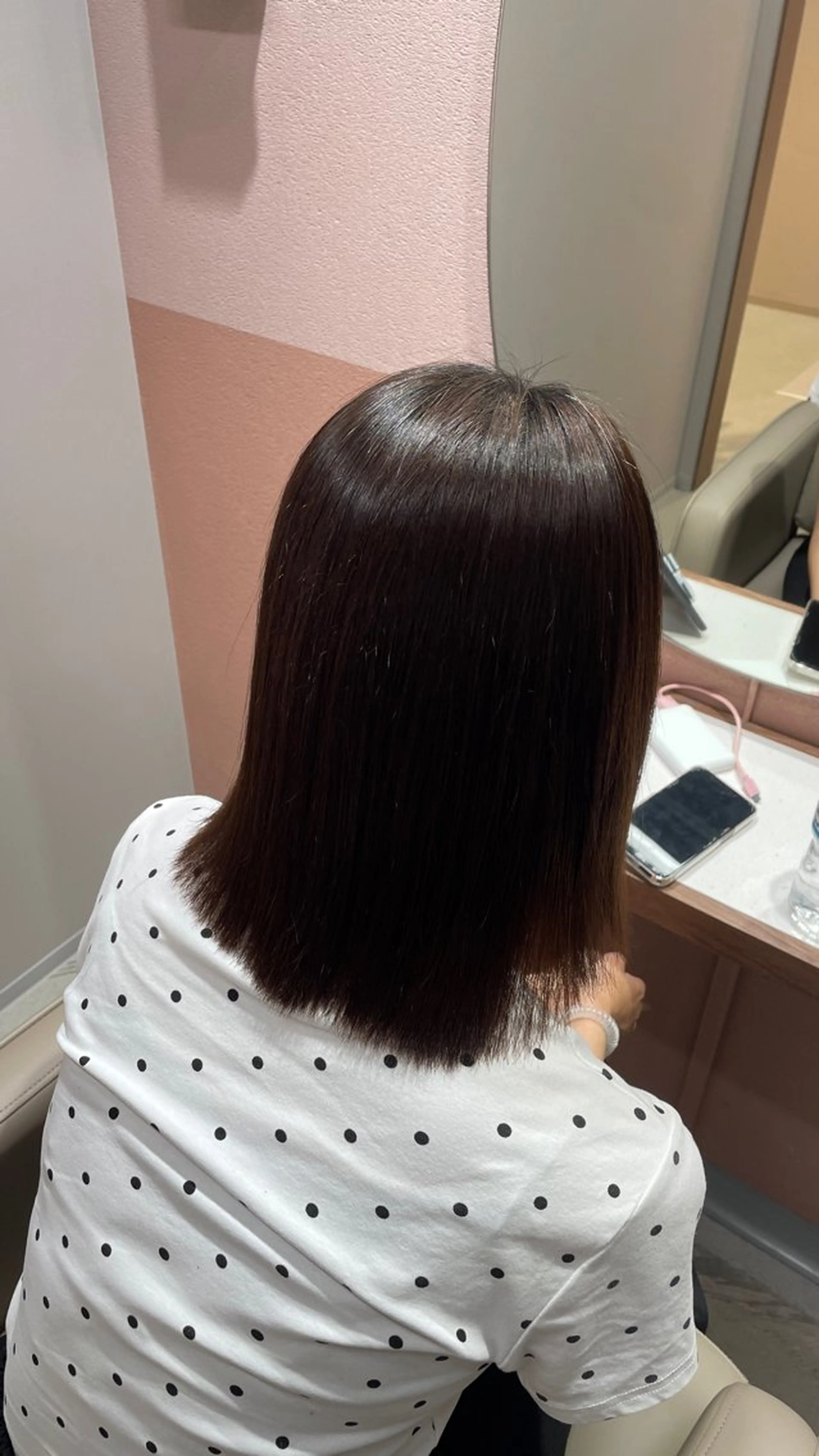 ミディアム 縮毛矯正 ブリーチ/縮毛矯正/ 韓国/💗ホノカ💗のヘアスタイル