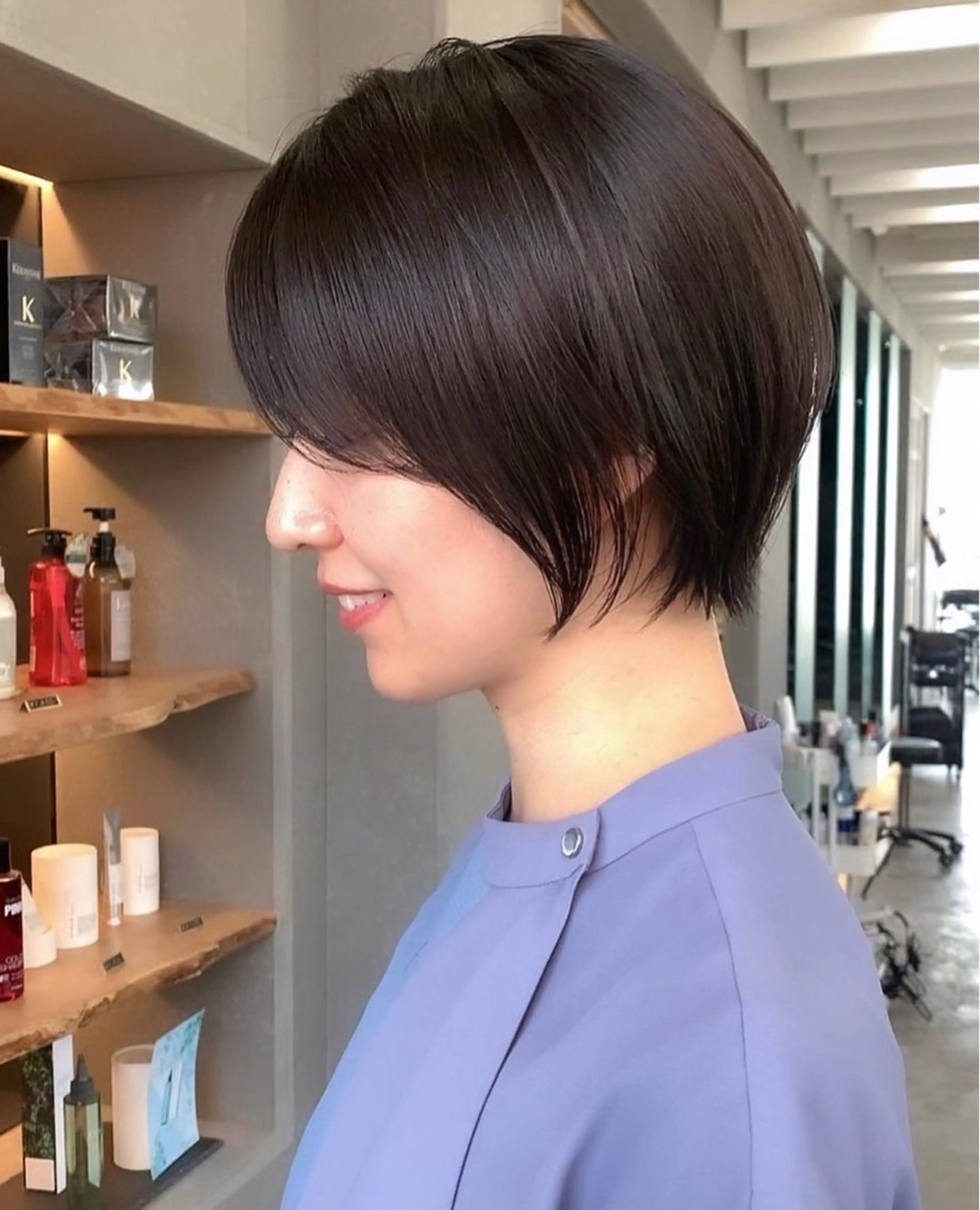 ショート カラー トリートメント カット ヘアカラー トリートメント 縮毛矯正/髪質改善 /ボブ/ともきのヘアスタイル