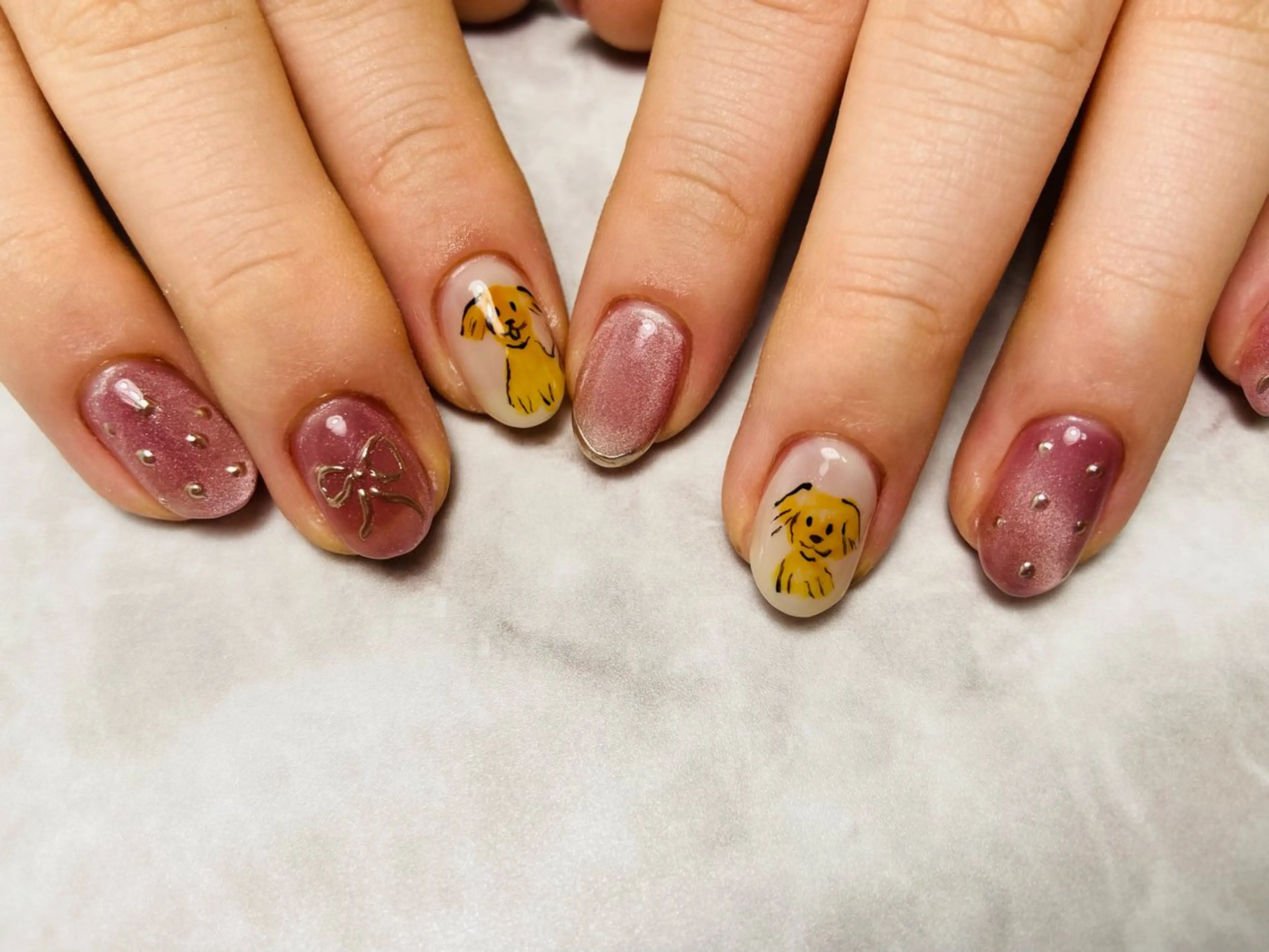 ネイル アートネイル マグネットネイル A-nail あずさ　閉店のネイルデザイン