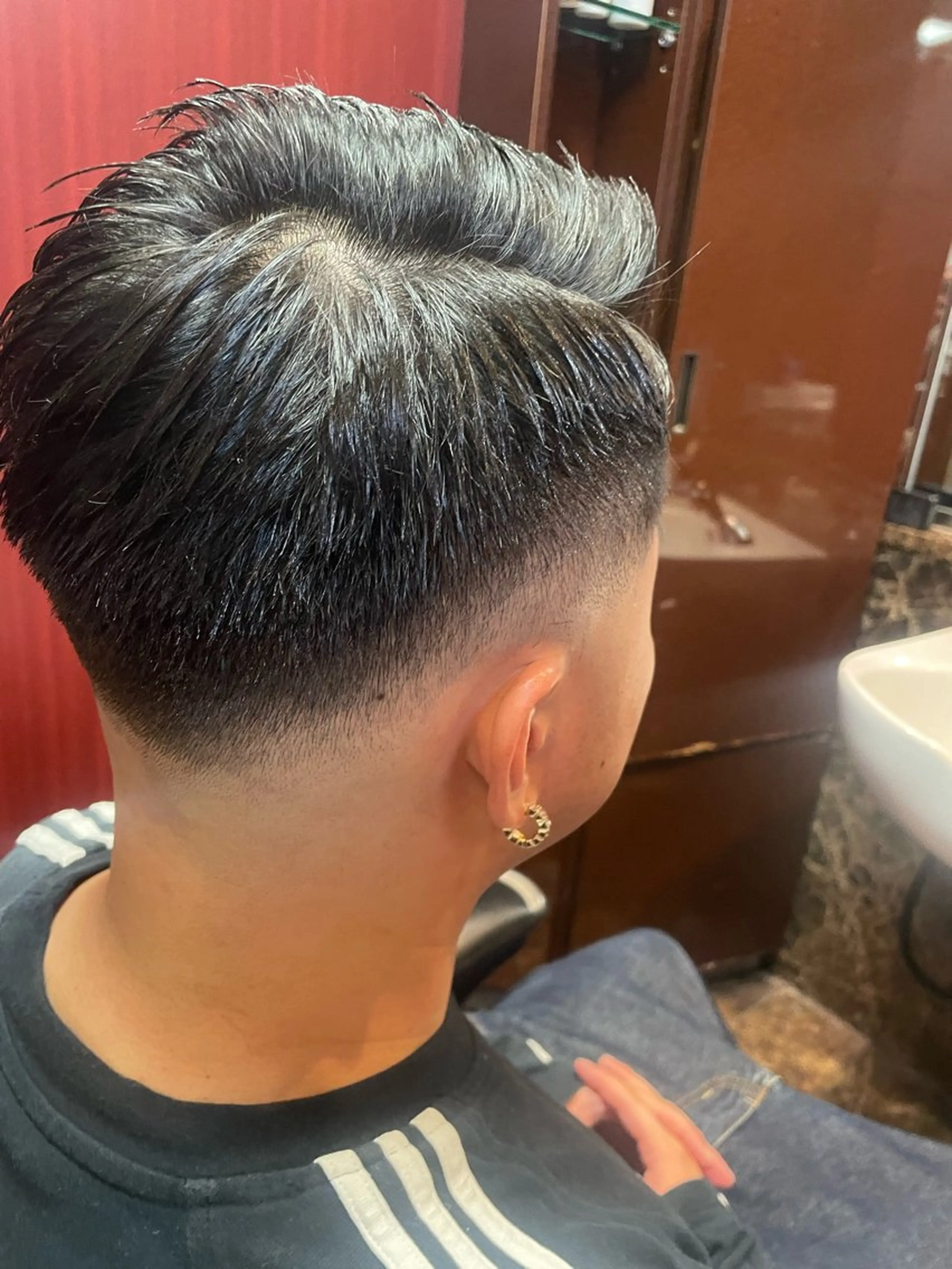 ショート メンズ フェードカット スキンフェード 染谷 翔のヘアスタイル