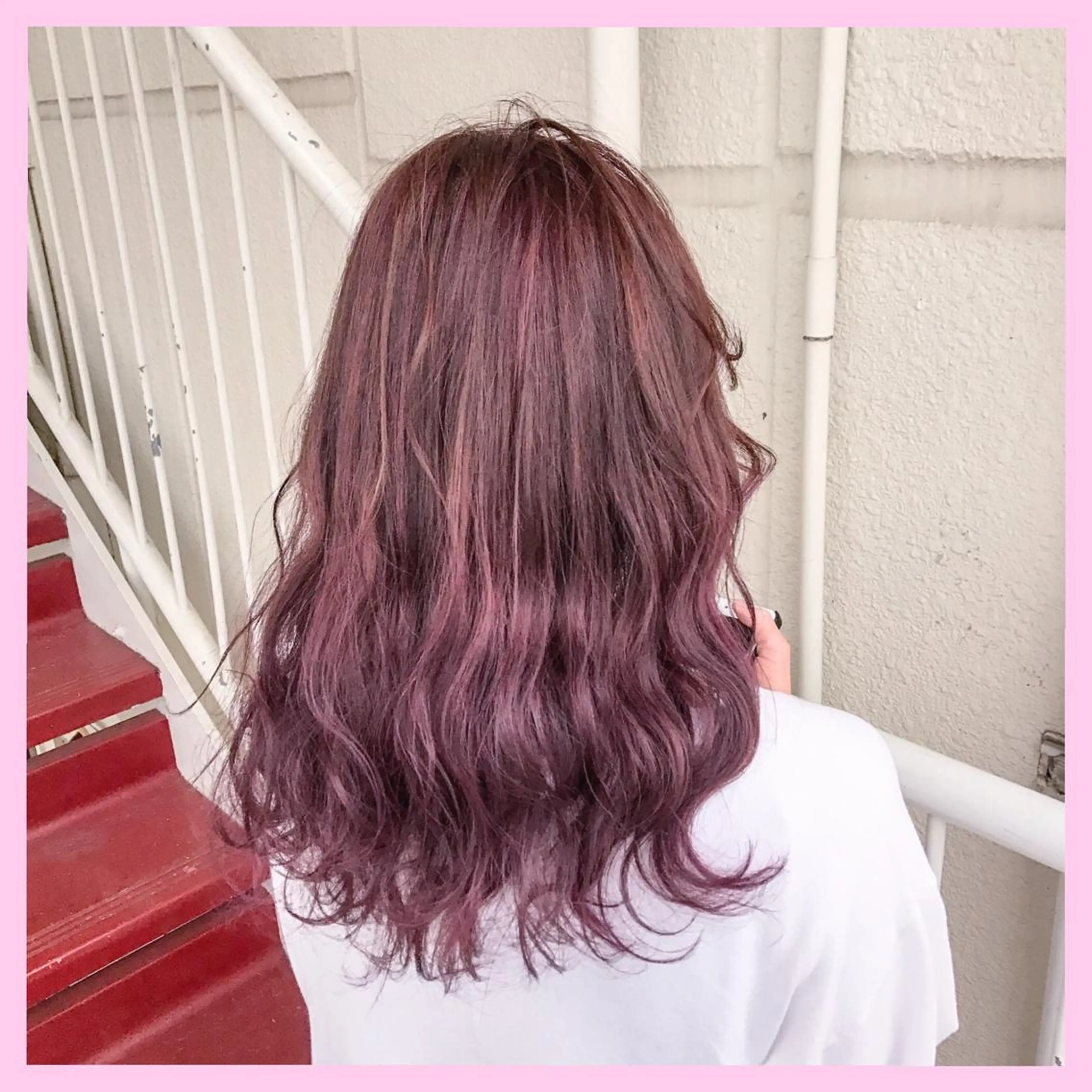 セミロング カラー SHIN/レイヤー カット×クロスパーマのヘアスタイル