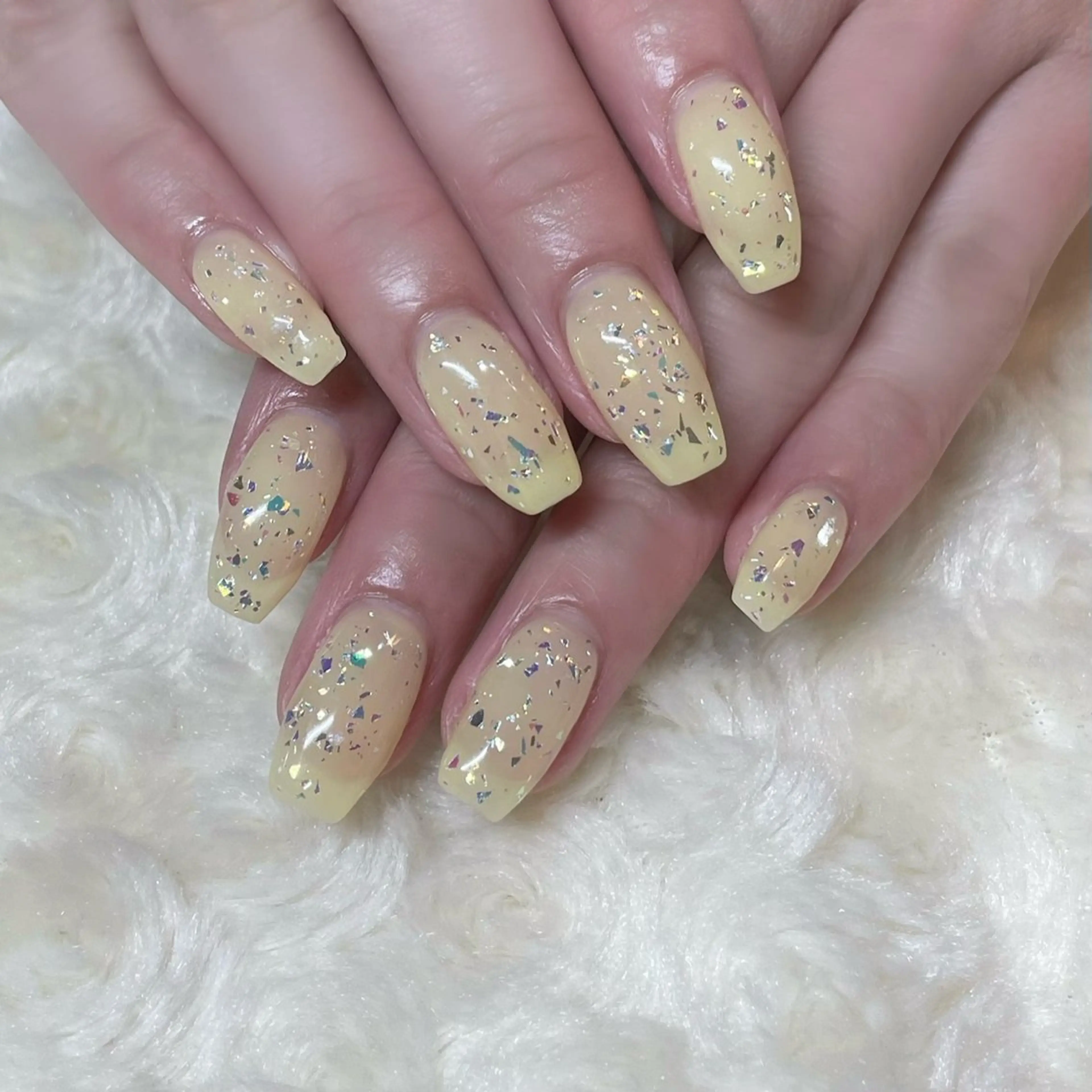 ネイル キラキラネイル ラメ(グリッター) 春ネイル ハンドネイル フットネイル aime Ayanoのネイルデザイン