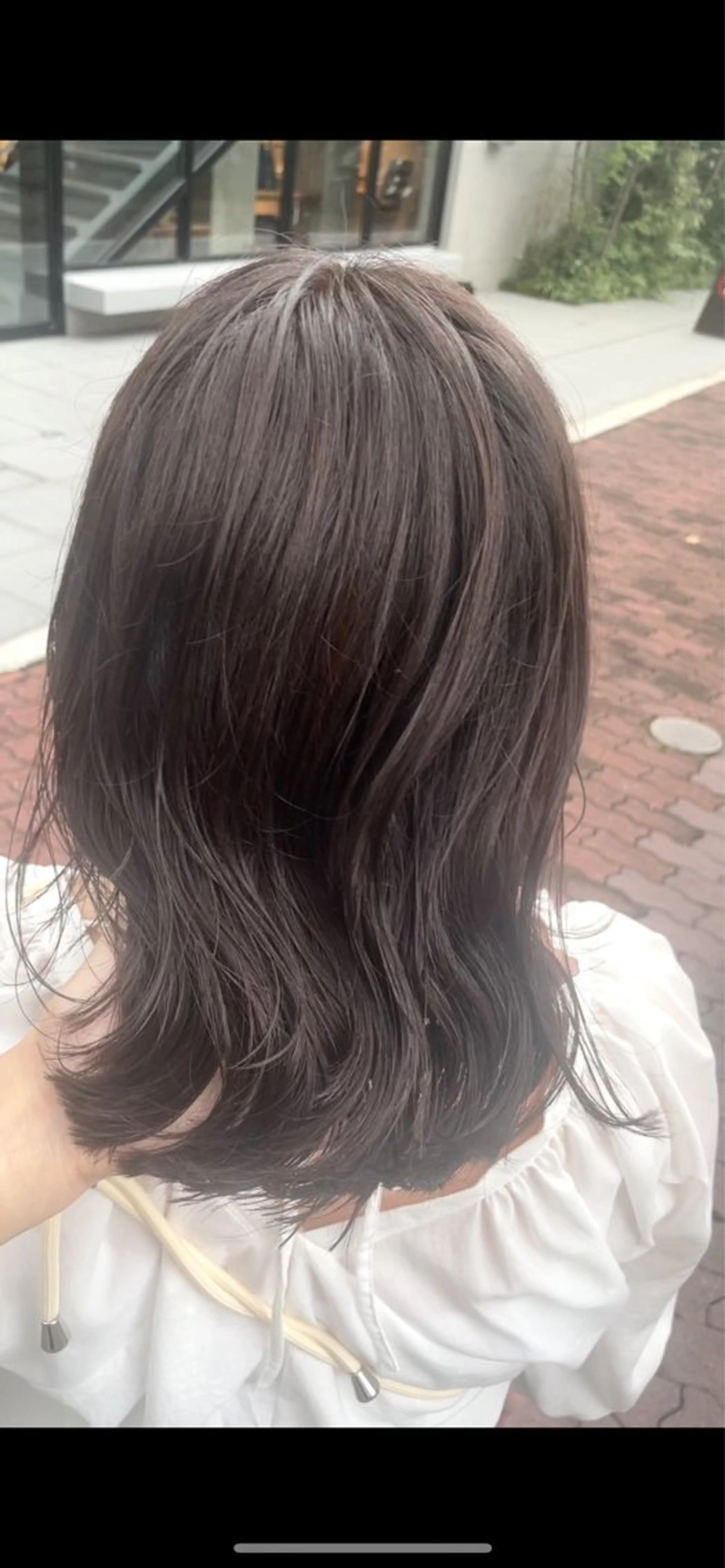 ミディアム カラー ショコラグレージュ グレージュ カット ヘアカラー トリートメント BEBE所属・ご新規様限定 透明感カラーKANAのヘアスタイル