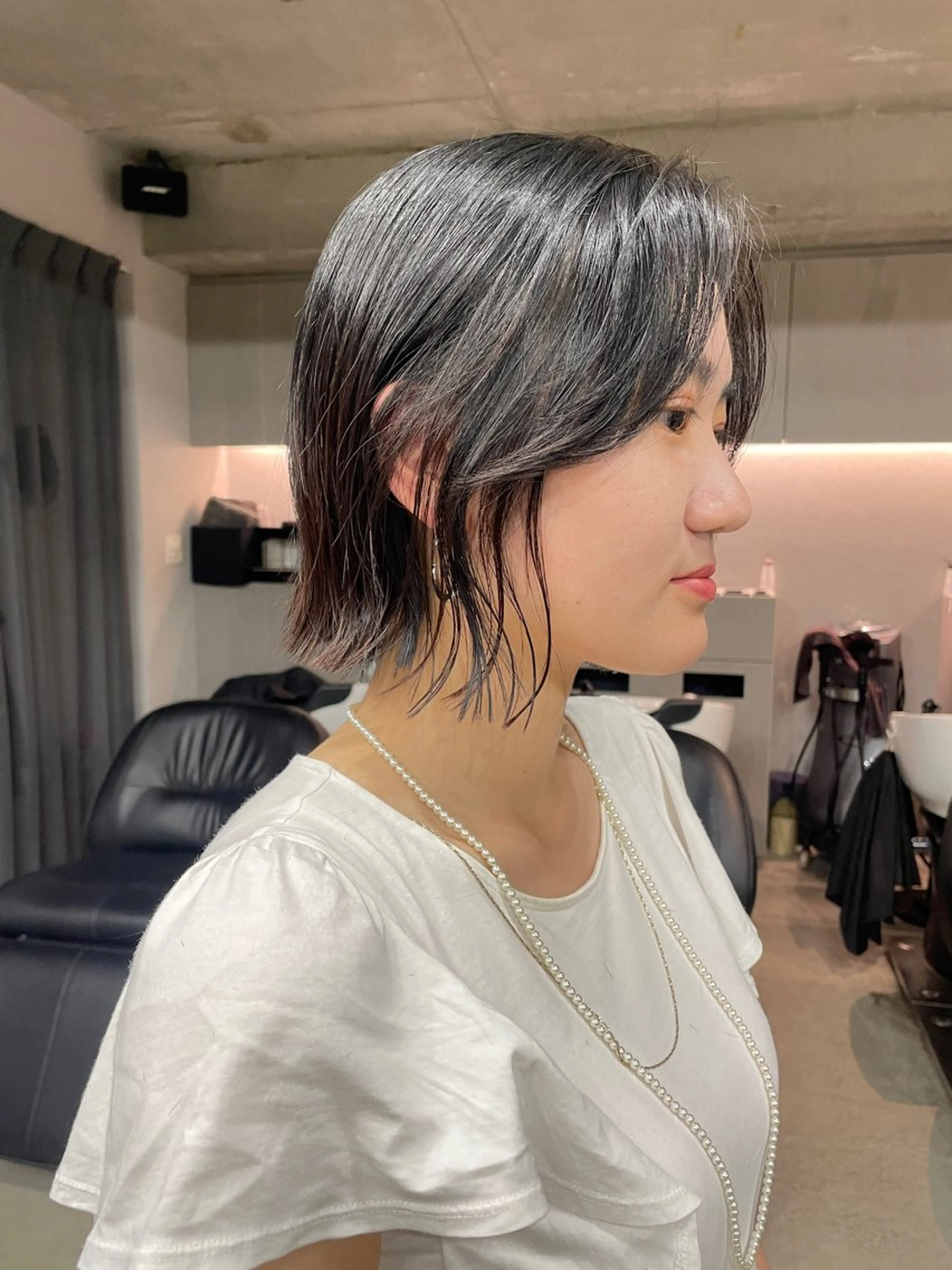 ミディアム カラー カット ヘアカラー トリートメント 表参道/赤み無し 透明感 colorのヘアスタイル