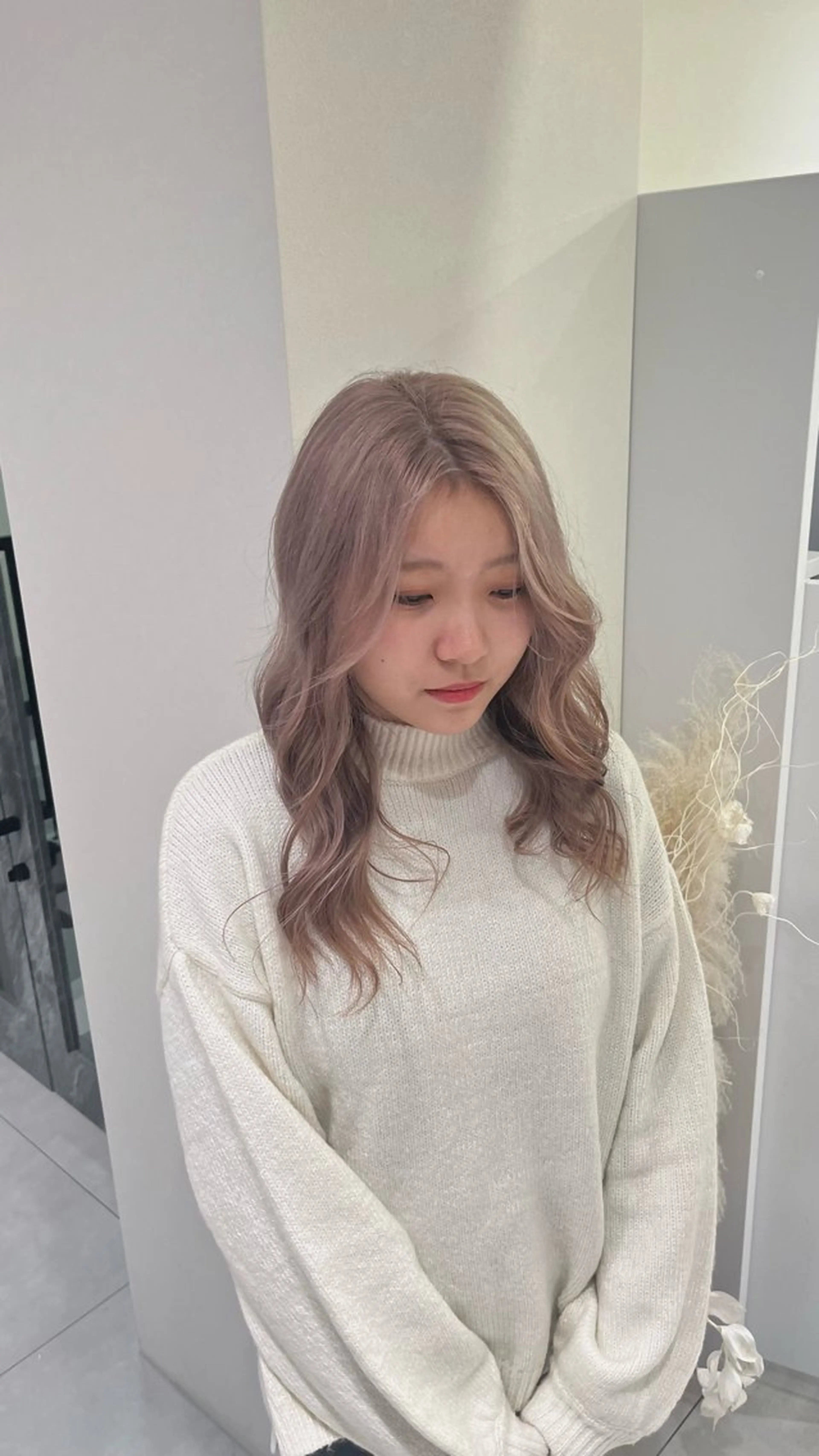 セミロング カラー 髪質改善/レイヤー 兼折楓馬のヘアスタイル