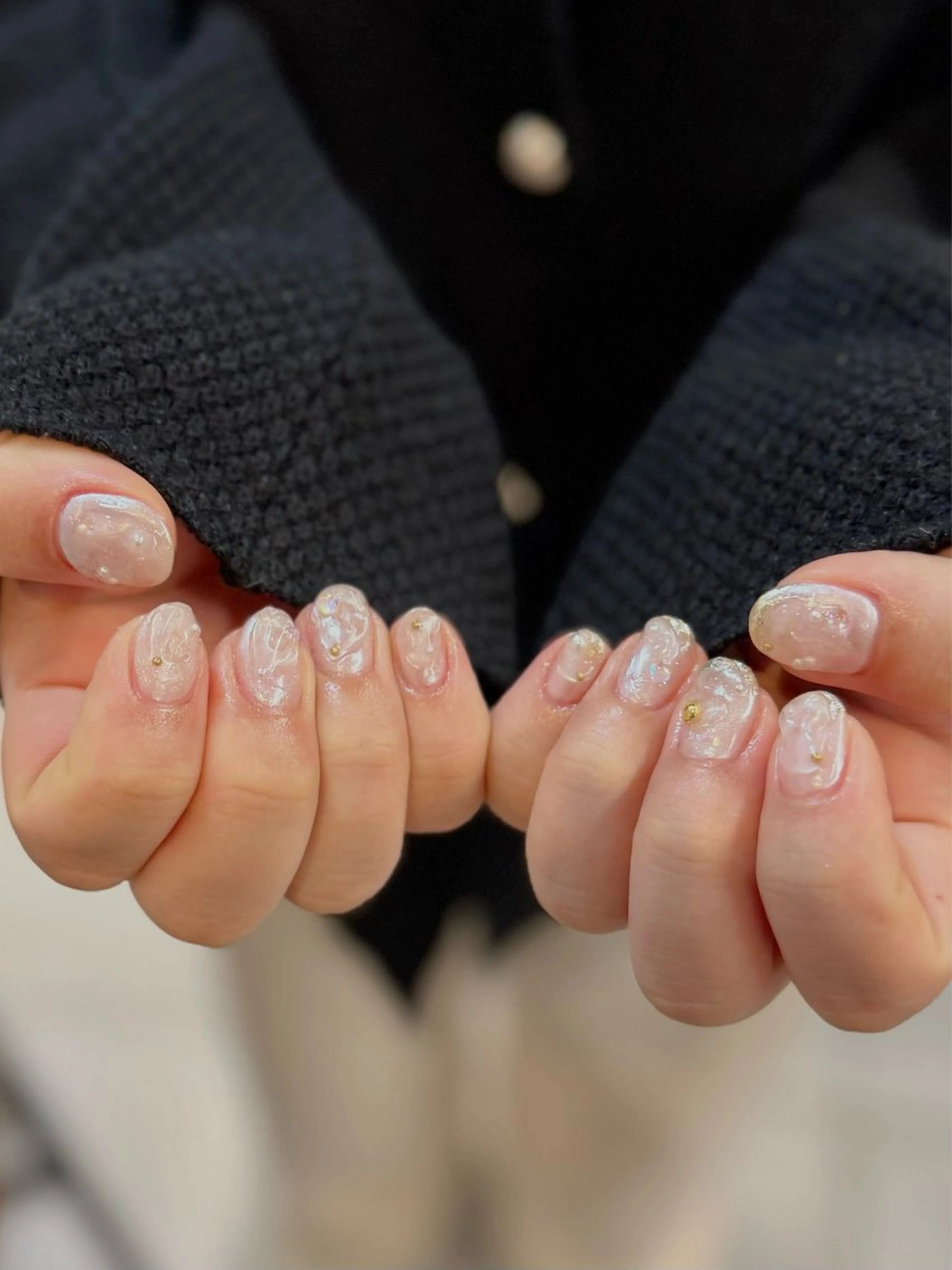 ネイル ニュアンスネイル ハンドネイル ハンドケア Chizuru ☾ ໋のネイルデザイン