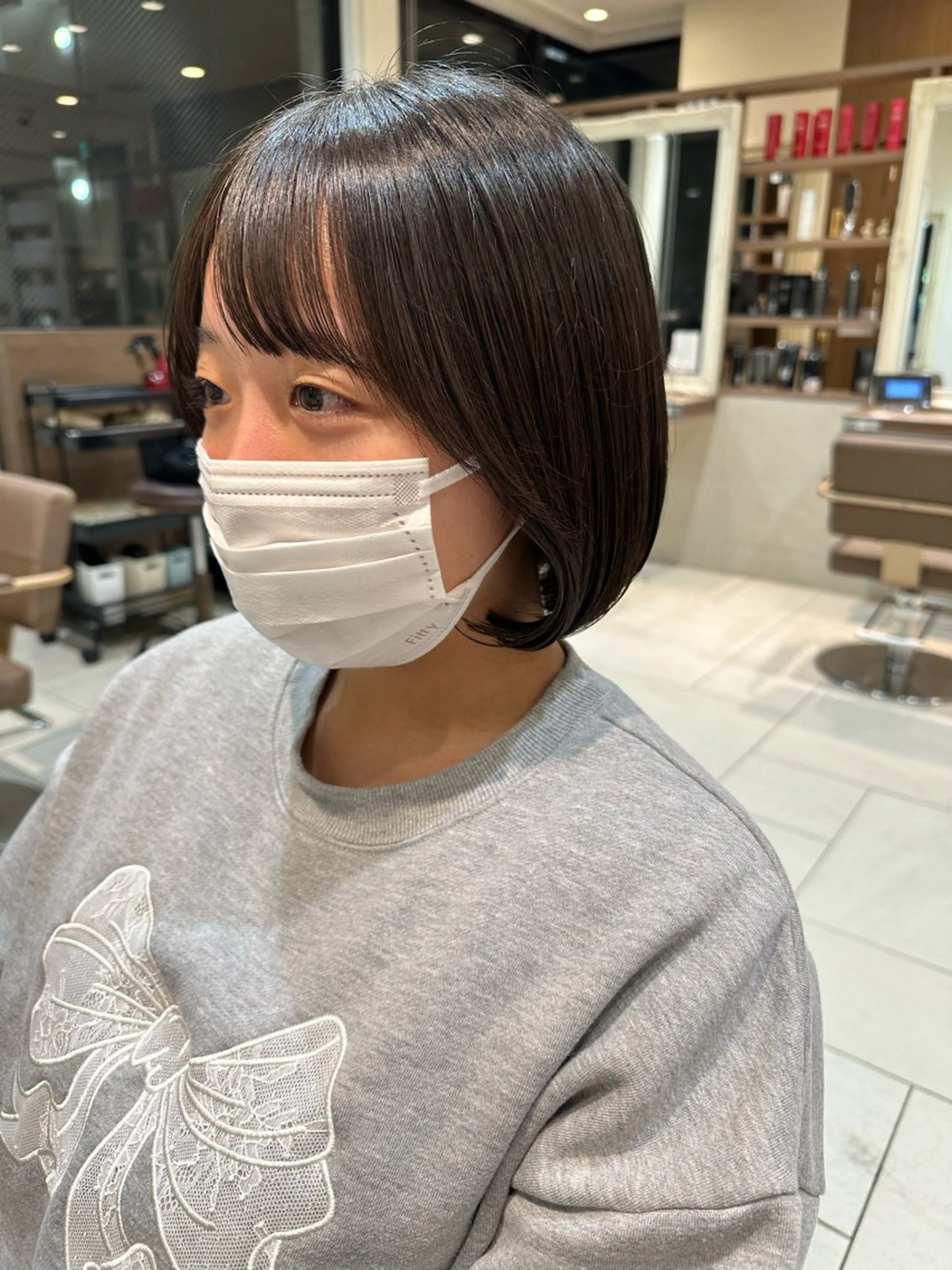 ミディアム ボブ カット 田畑 あやののヘアスタイル