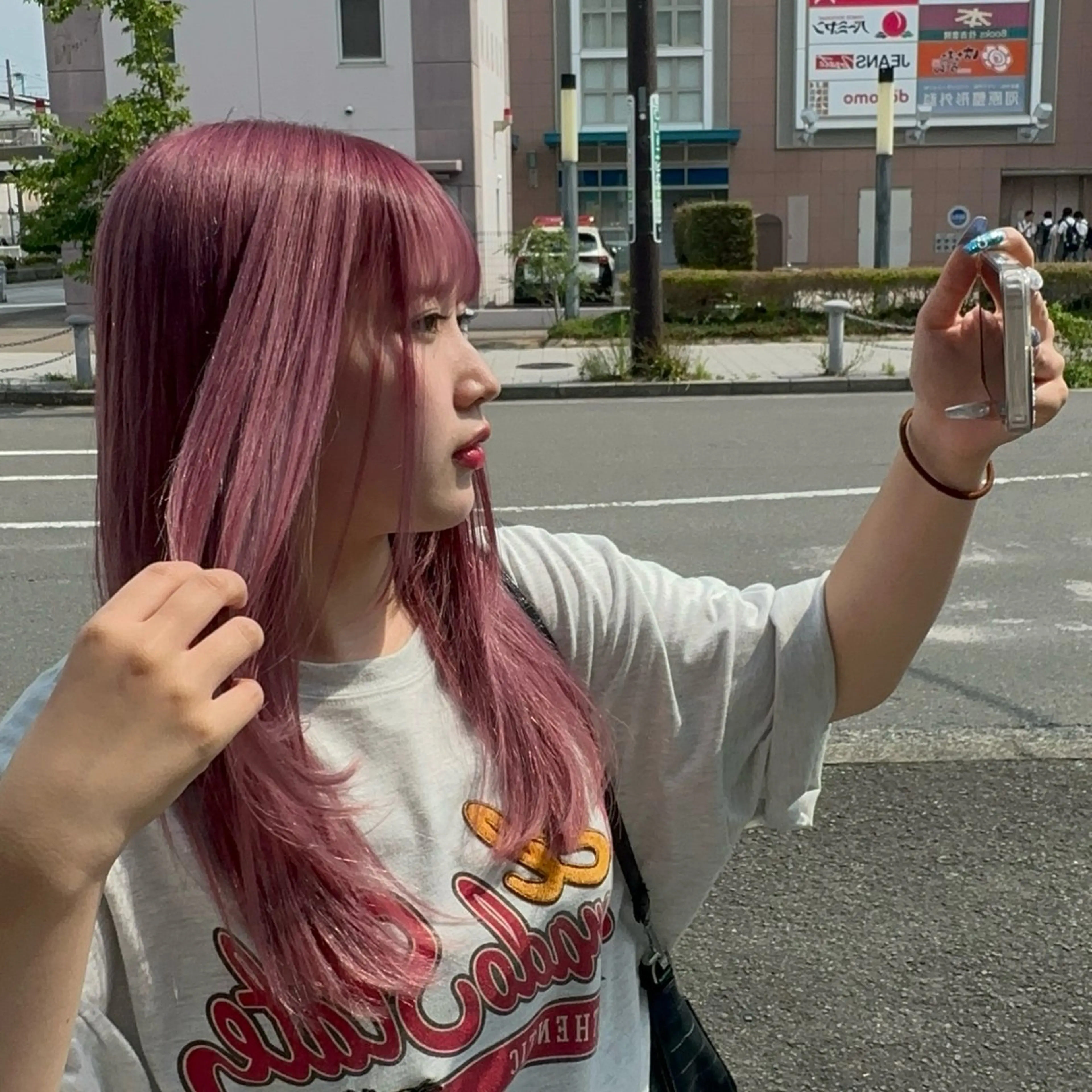 ロング カラー ブリーチ ブリーチなしカラー ヘアカラー 𓍯暖色/韓国風 田中沙羅‎𓍯のヘアスタイル