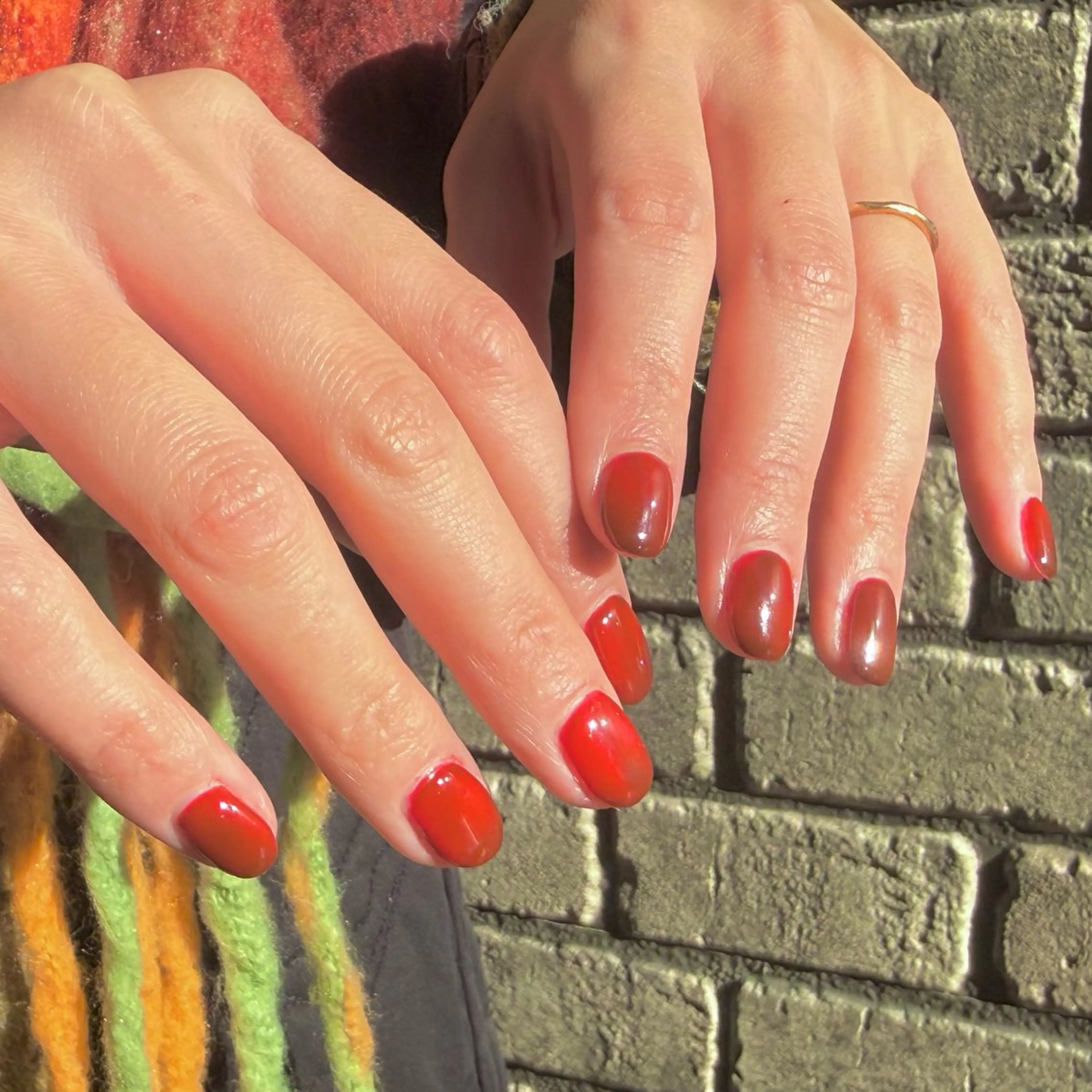 ネイル ボルドー ハンドネイル nine nail所属・nine  nail .yuzuki.のネイルデザイン