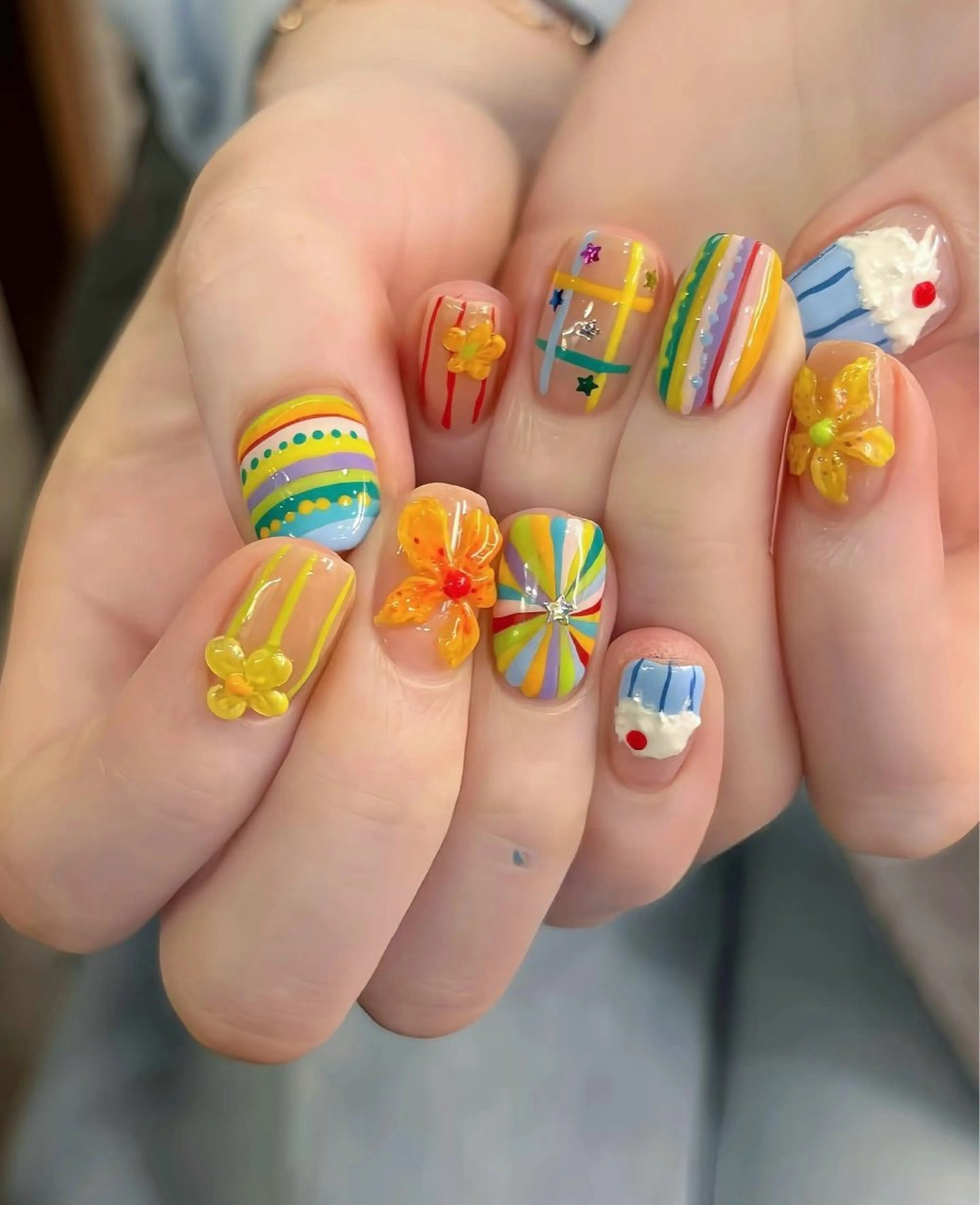 ネイル アートネイル 長さ出し ジェルネイル ニュアンスネイル ハンドネイル Cloudy Chan Nailのネイルデザイン