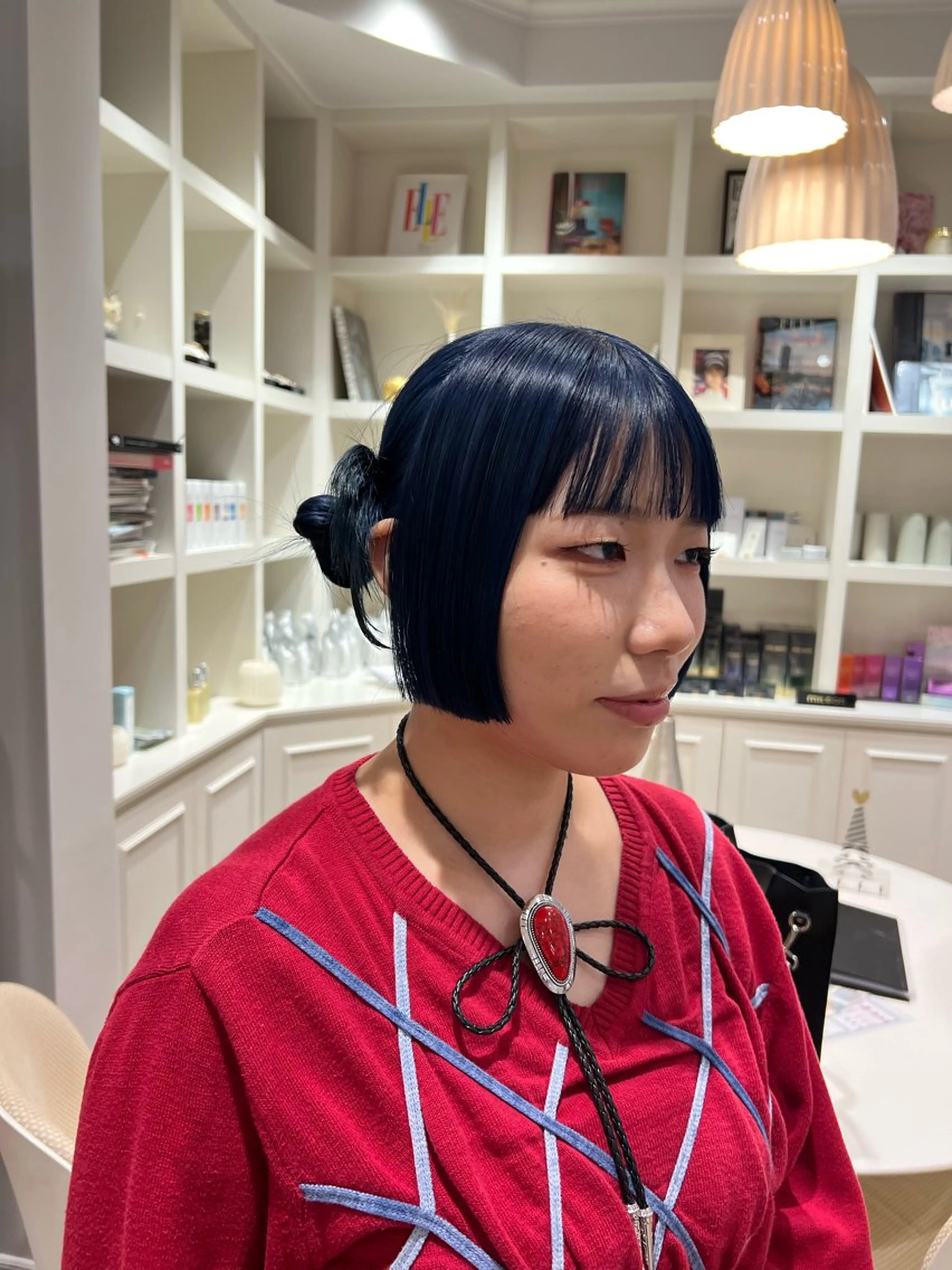 セミロング カラー ブルーカラー カット ヘアカラー 似合わせ/レイヤー 💟SAEのヘアスタイル