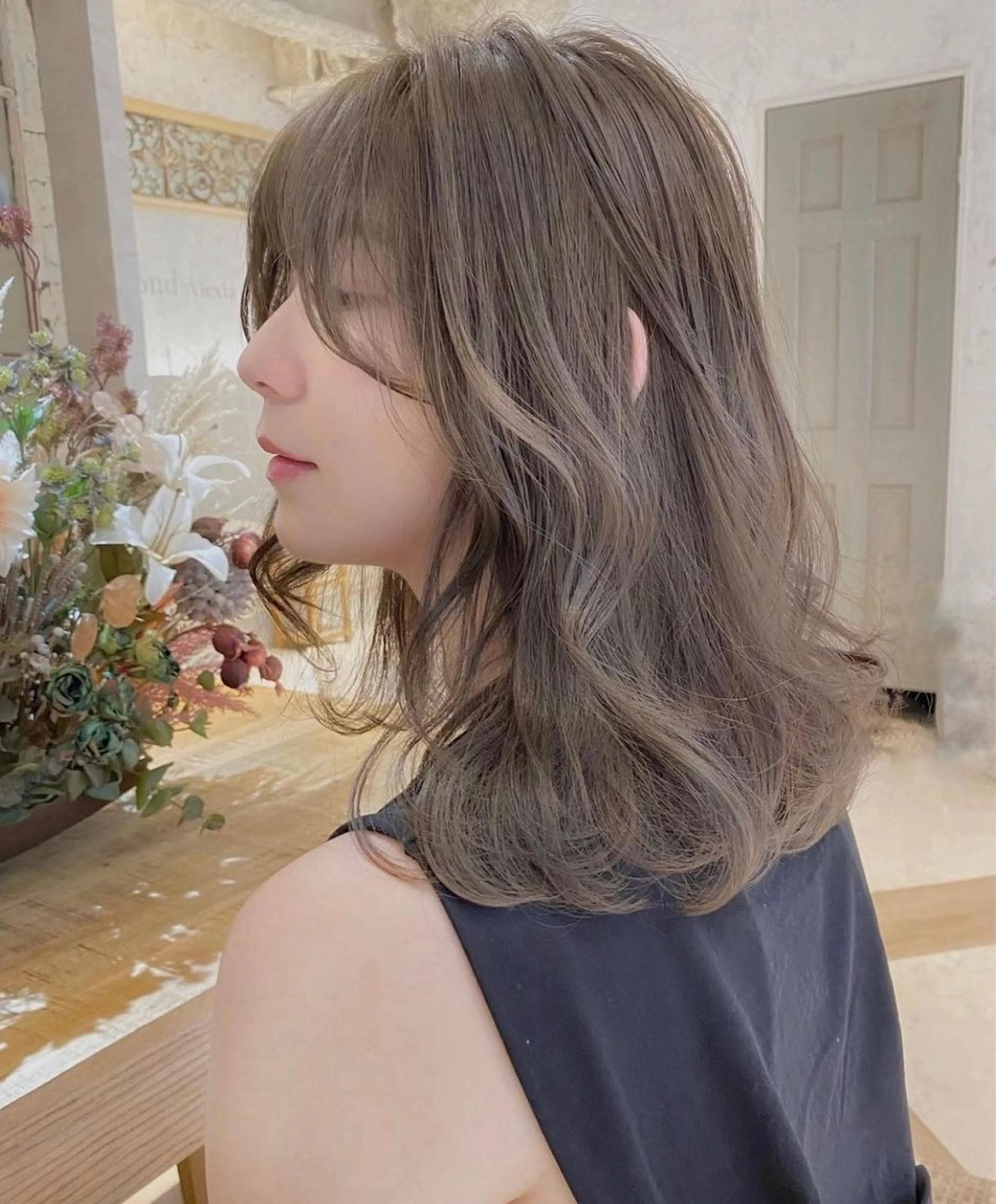 ロング ヘアカラー トリートメント 透明感カラー/ 髪質改善/松沢州途のヘアスタイル