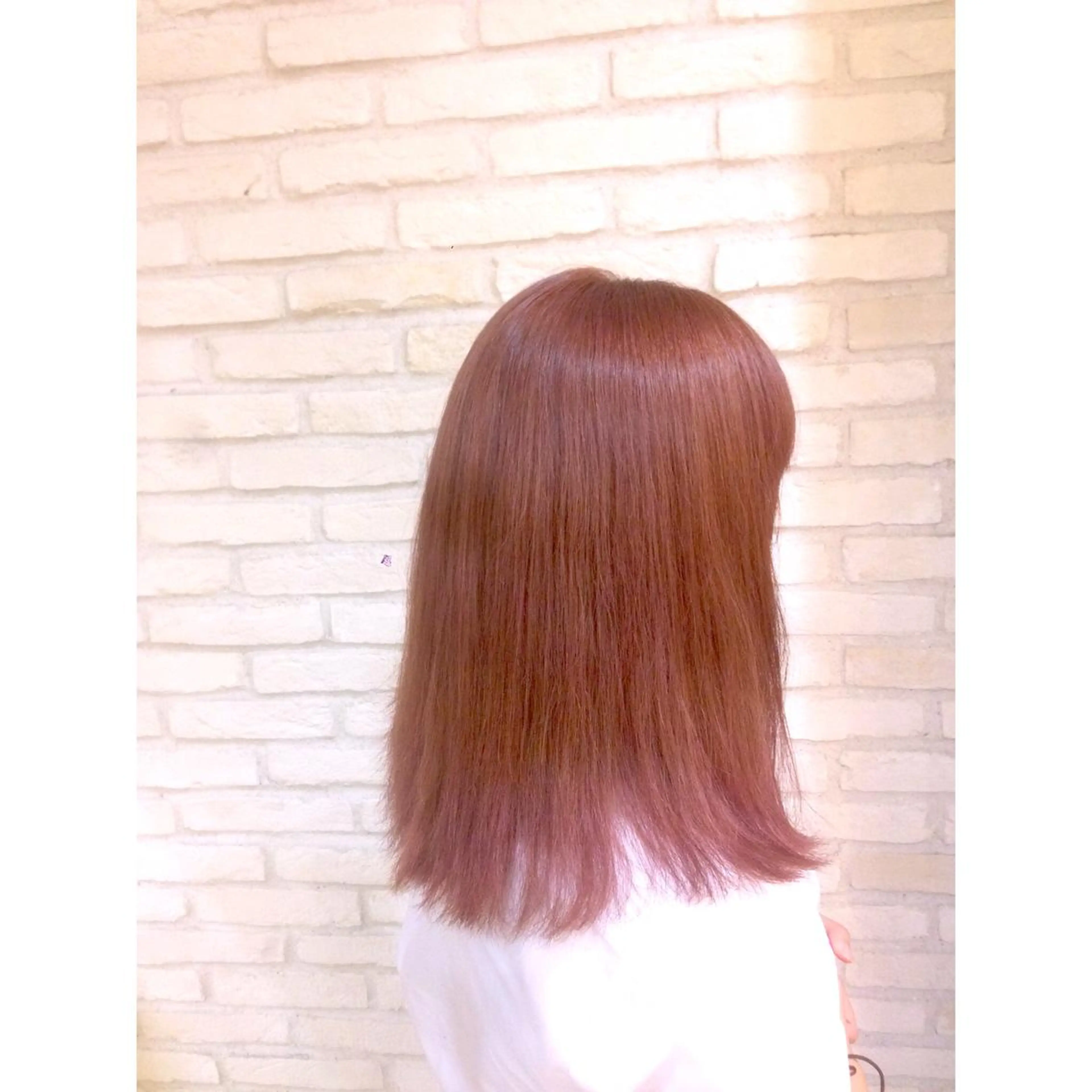 ロング カラー ダブルカラー ピンクカラー 小倉 聖也のヘアスタイル