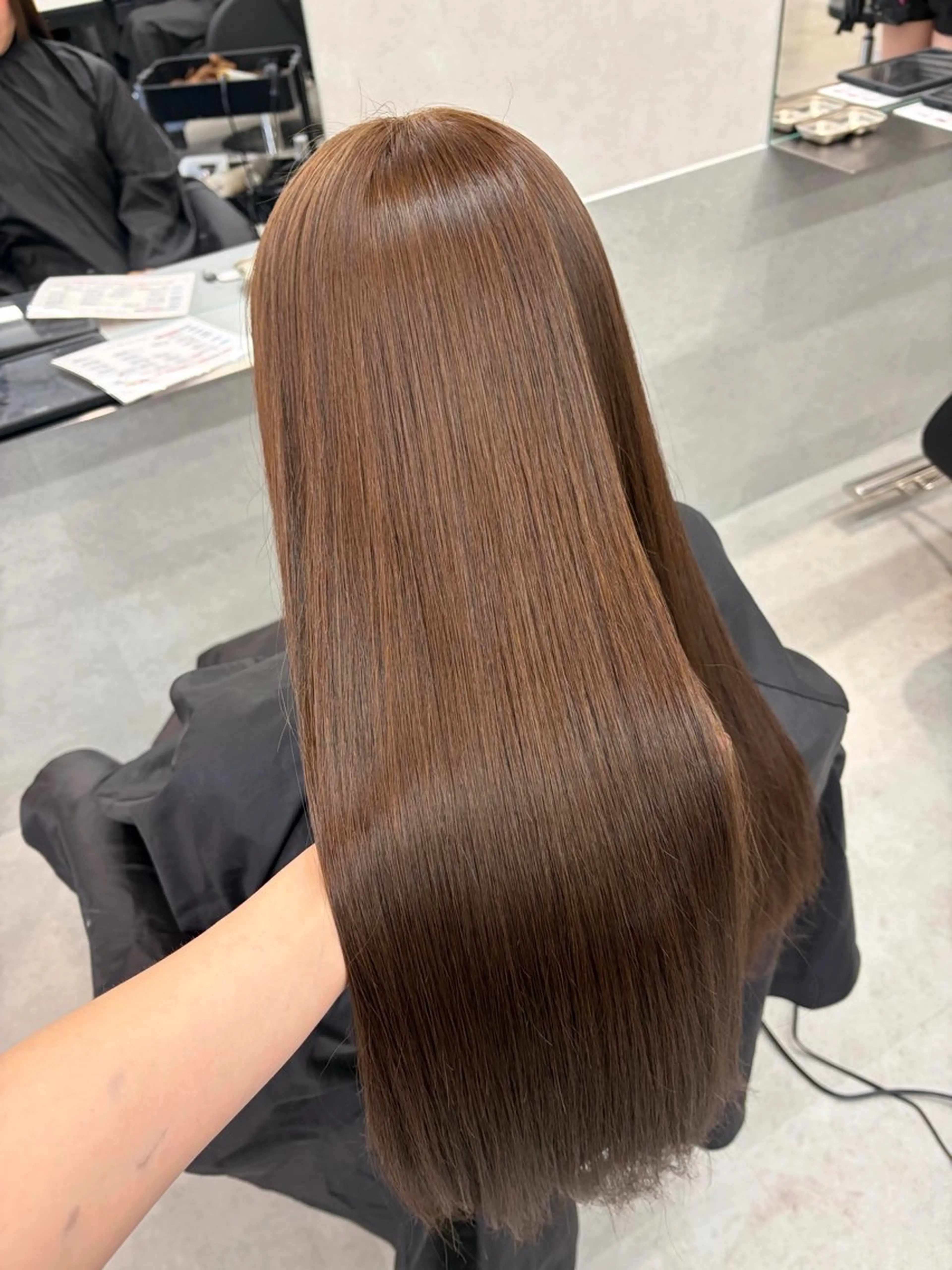 ロング カラー ヘアカラー りおん レイヤー/ベージュのヘアスタイル