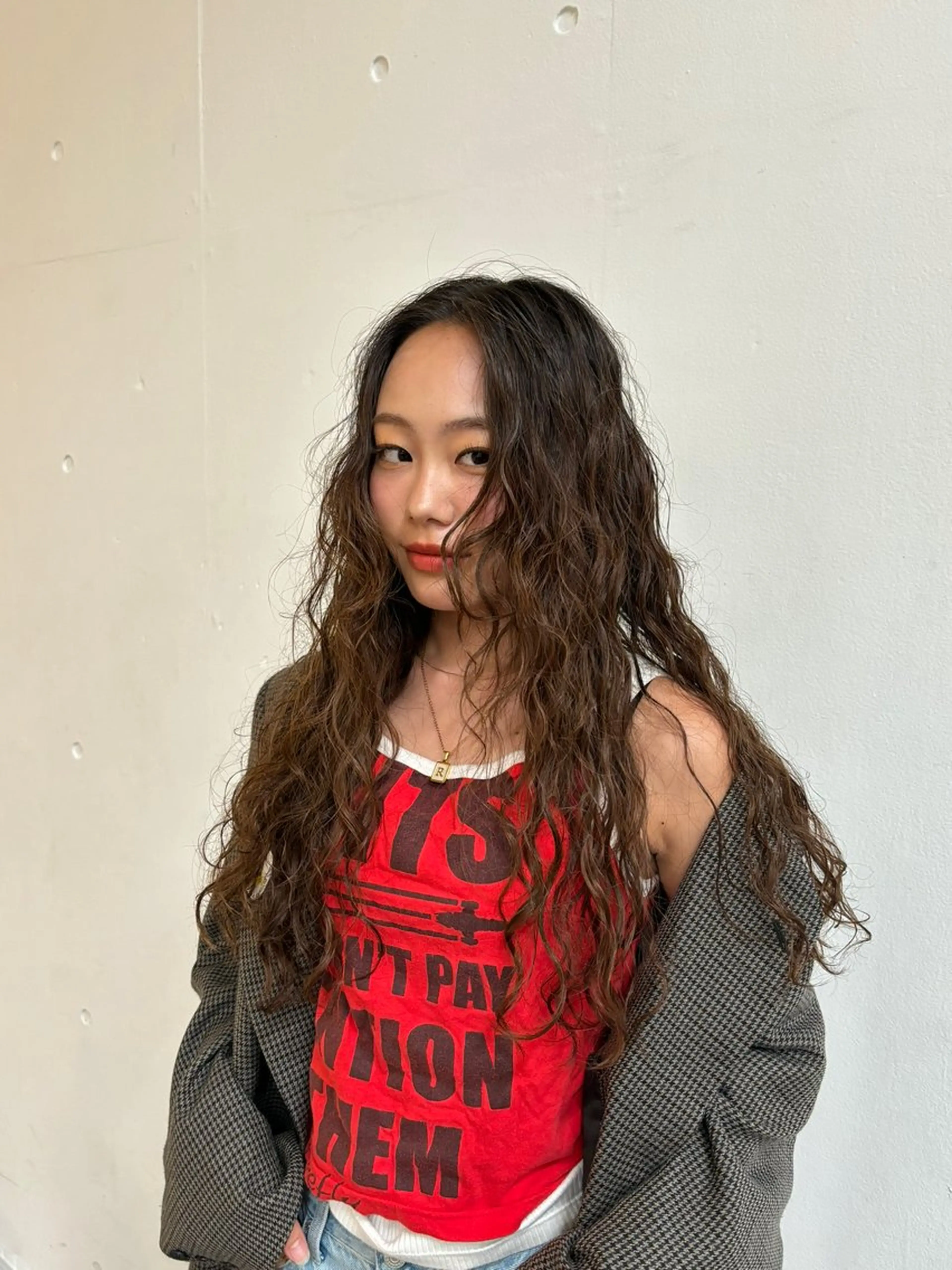 ロング カット パーマ shoko/ 海外ガール風パーマのヘアスタイル