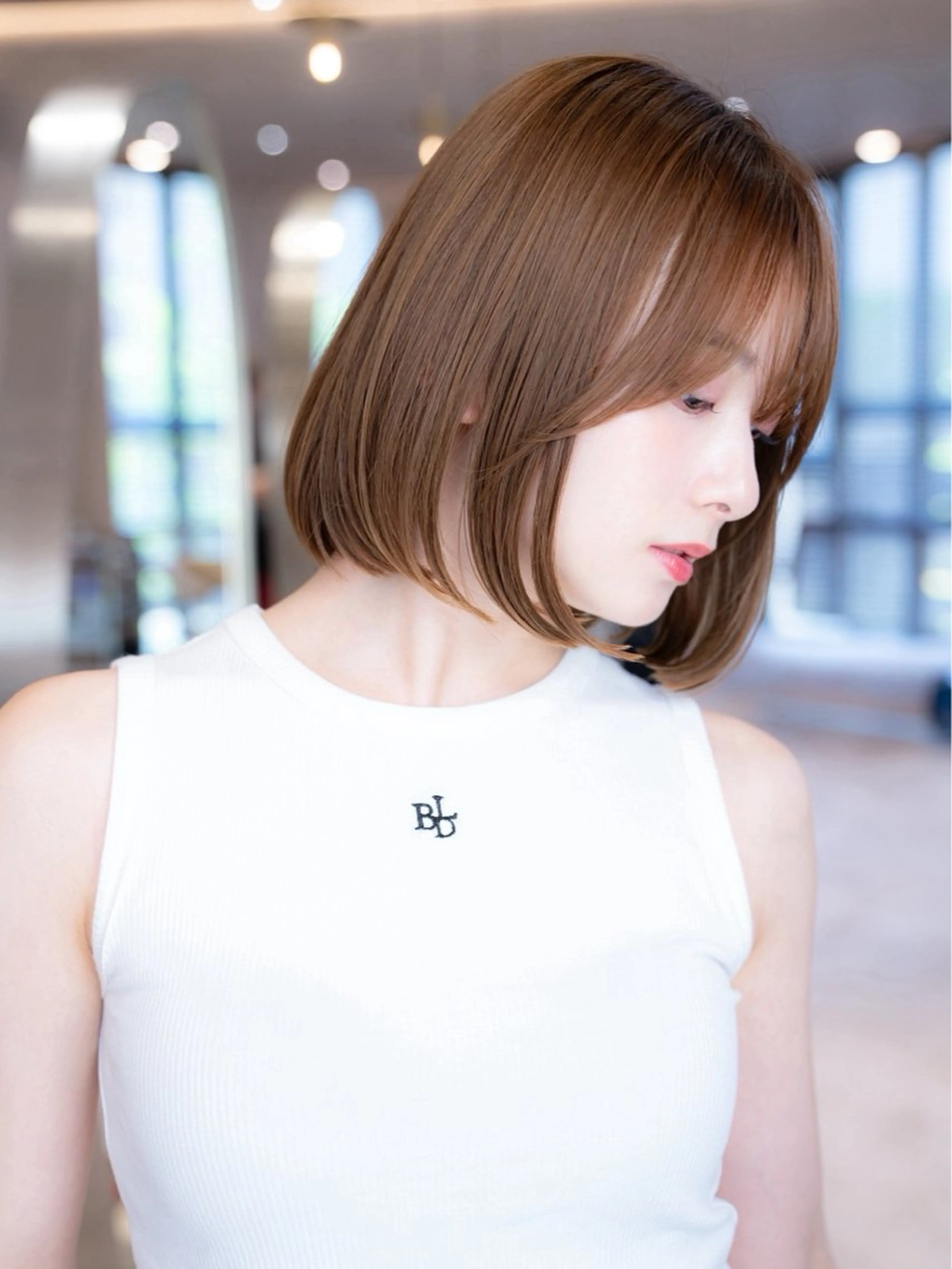 ショート カラー 切りっぱなしボブ ショートボブ ショートレイヤー ハンサムショート 丸みショート カット ヘアカラー トリートメント 渋谷ボブ/レイヤー ボブ田中航平のヘアスタイル