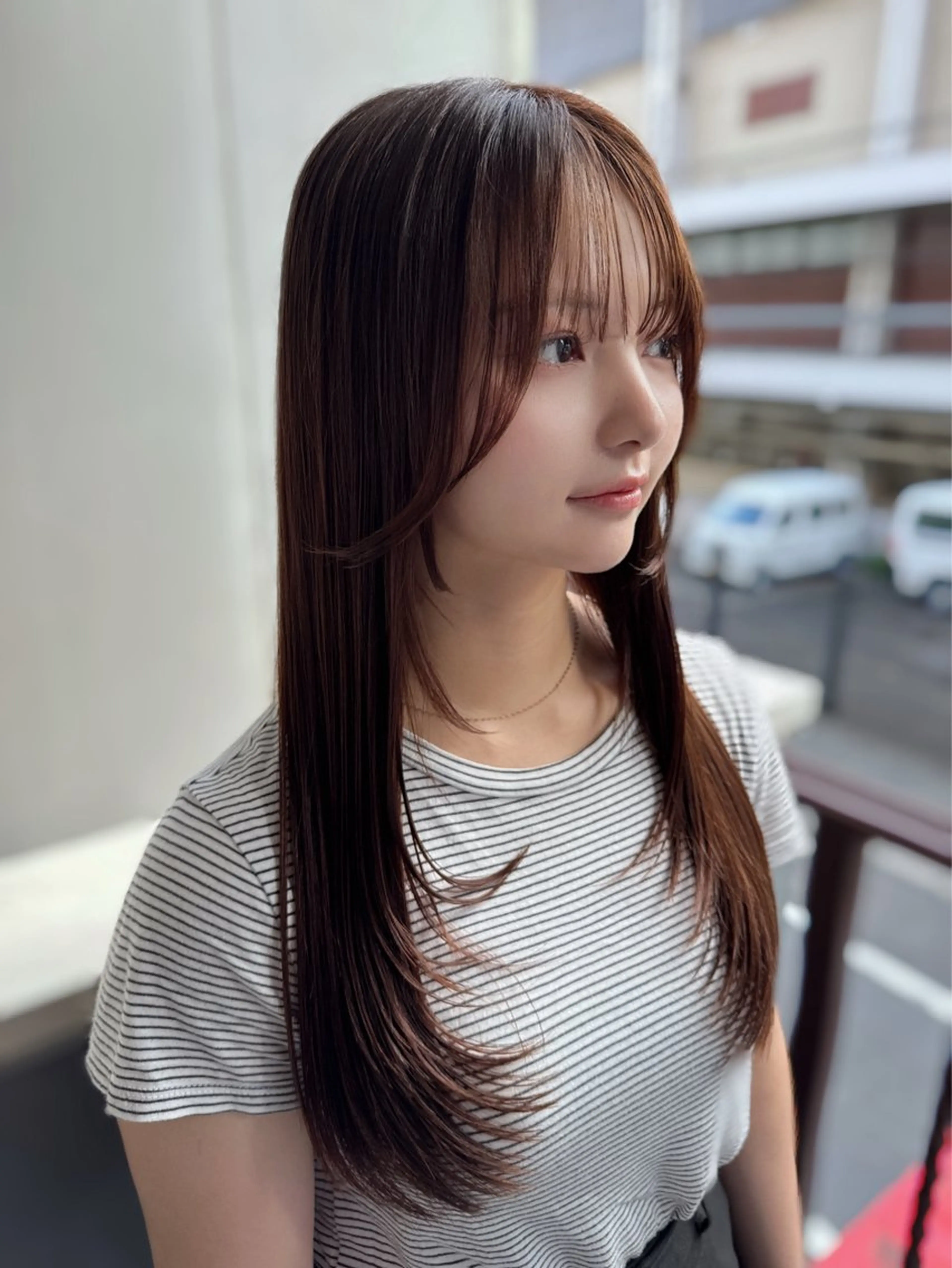 ロング カット ヘアカラー トリートメント 髪質改善✨艶髪✨ レイヤーカット 田畑のヘアスタイル