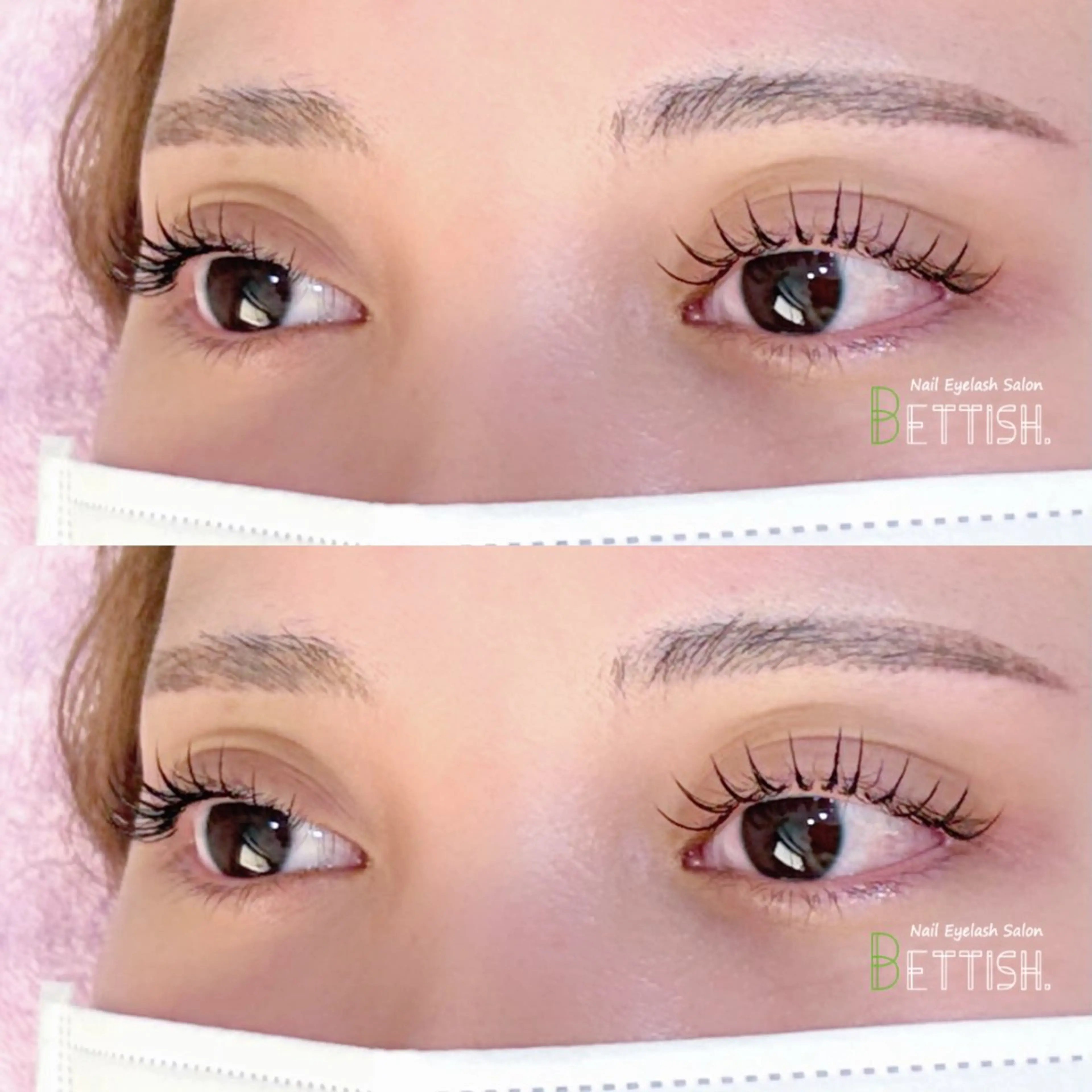 マツエク・マツパ フラットラッシュ BETTISH🩵 SERIのマツエク・マツパデザイン