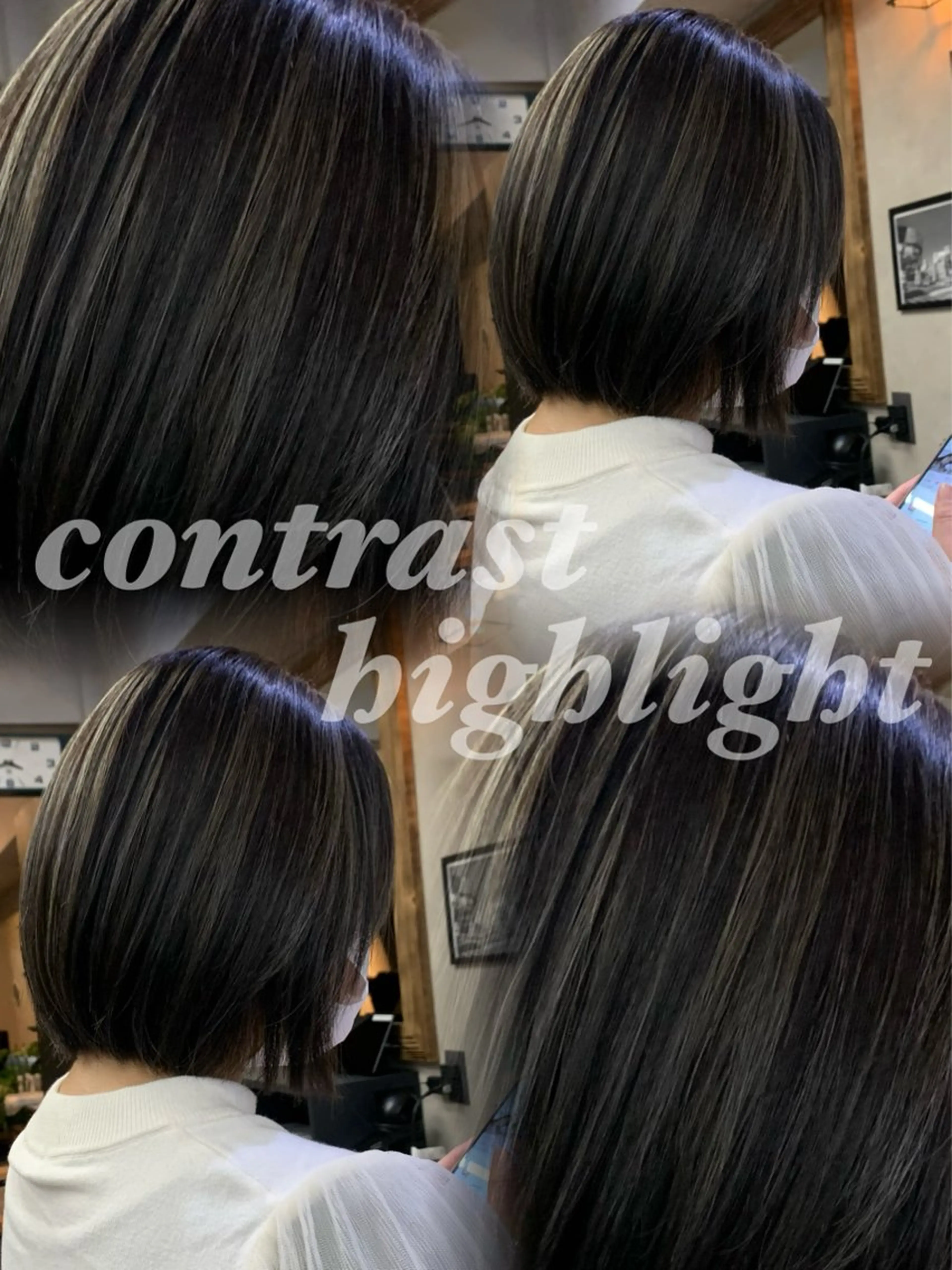 ショート カラー ヘアアレンジ バレイヤージュ ダブルカラー ハイライトカラー ハイトーンカラー ハイライト カット ヘアカラー トリートメント グランルッソ所属・岡山× バレイヤージュカラーのヘアスタイル