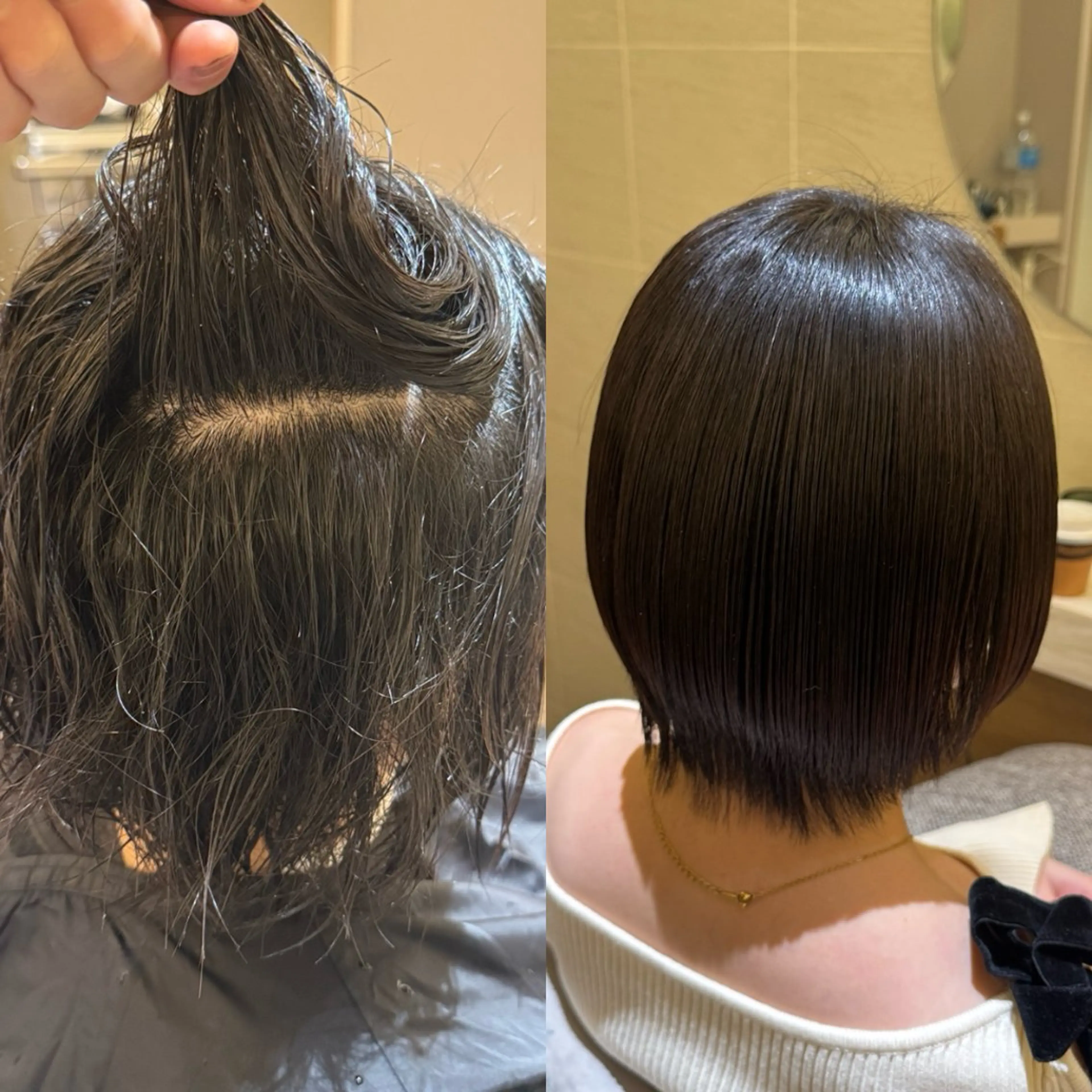 ショート 酸性ストレート 縮毛矯正 yiye KEITOのヘアスタイル