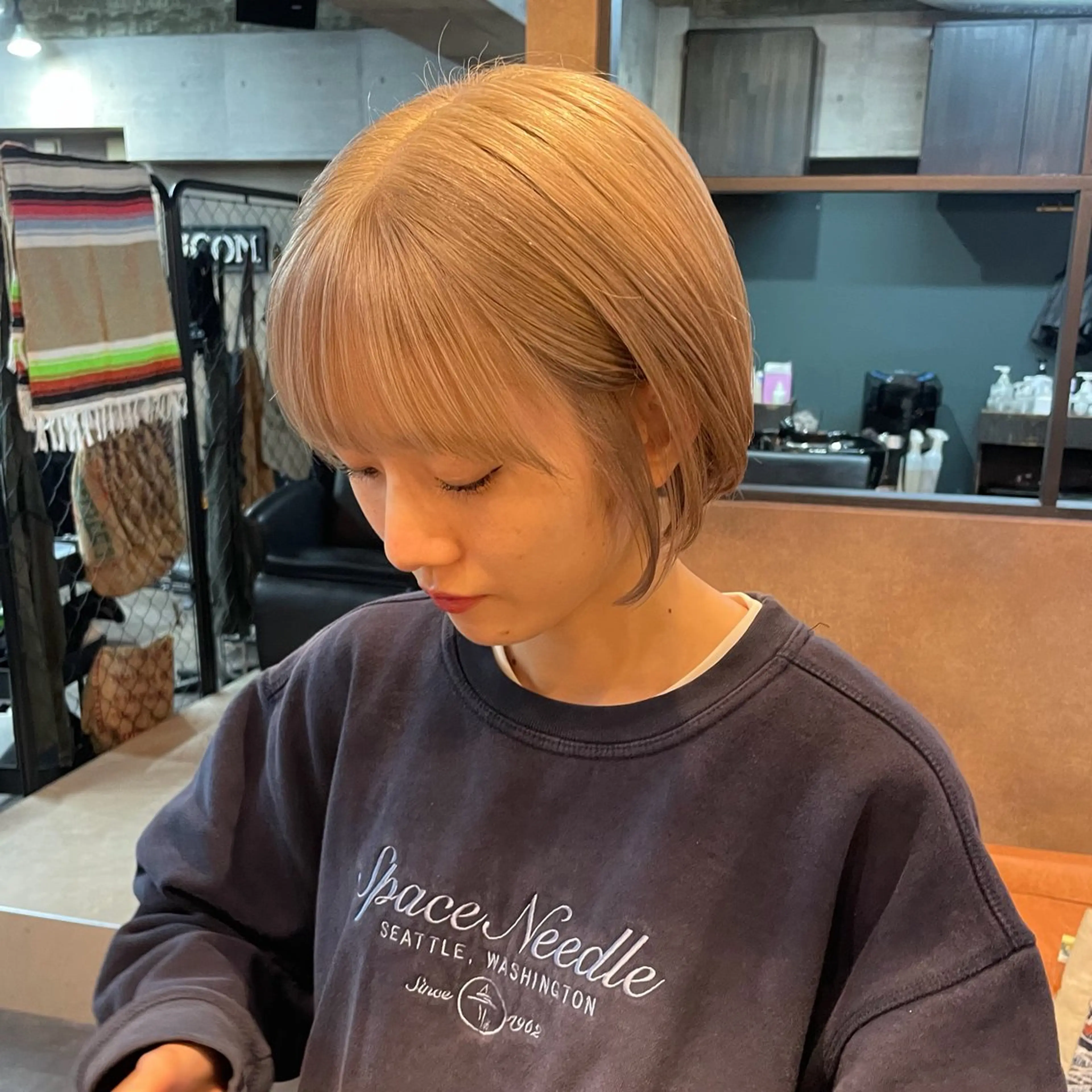 ショート カラー icon博多所属・ボブ/ミルクティー /博多/DAI/店長のヘアスタイル