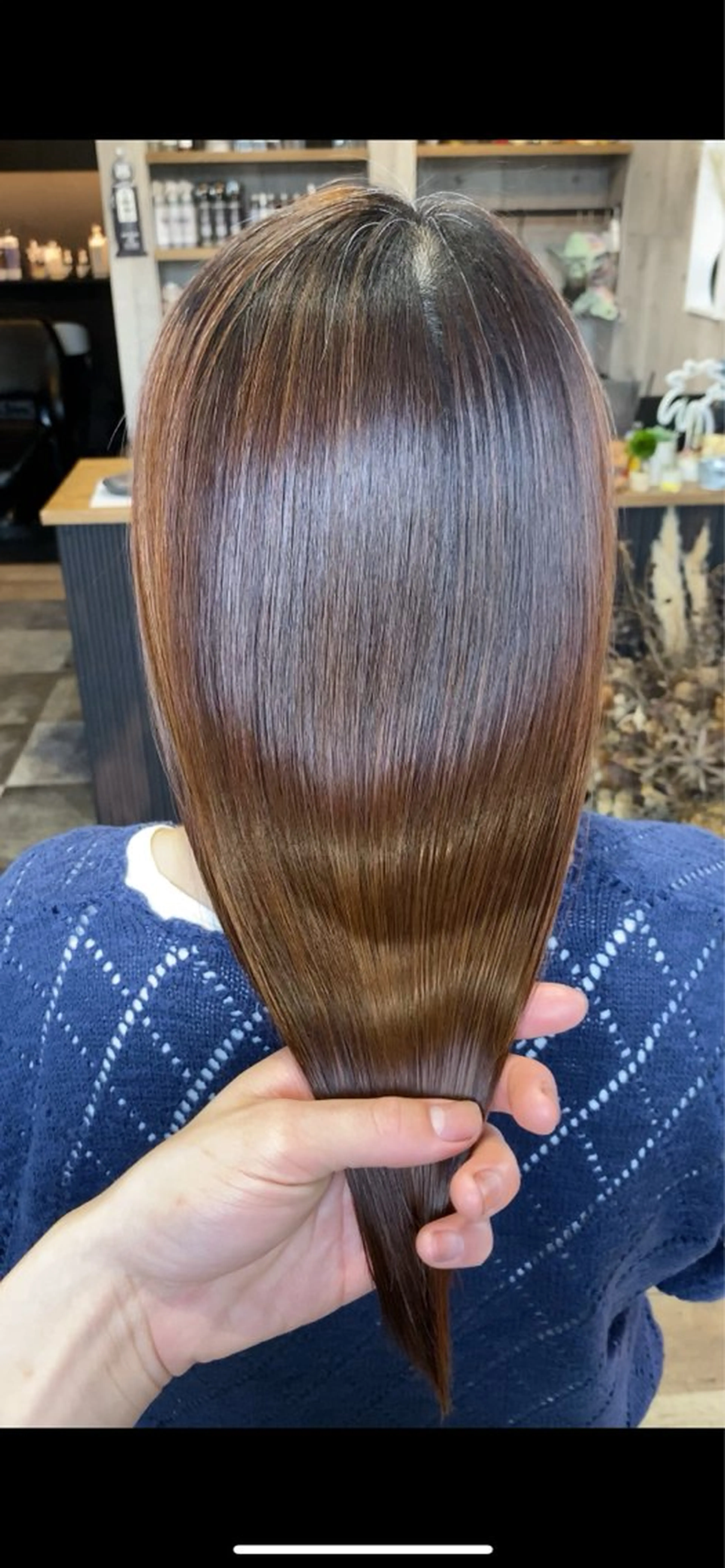 セミロング 酸性ストレート haku hair salon所属・わたぬき りるのヘアスタイル